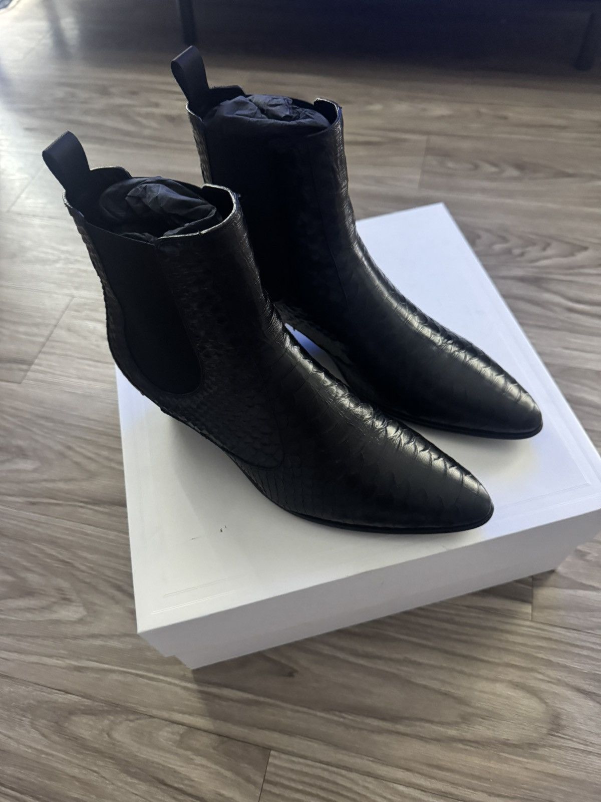 Celine Celine by Heidi Slimane FW24 Python Stamped Hector Boot Size US 10.5 / EU 43-44 - 3 Thumbnail