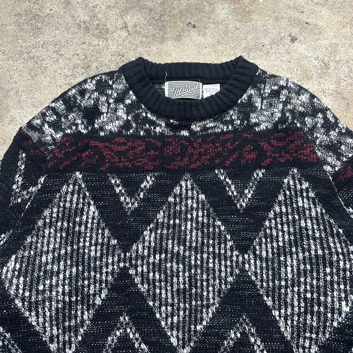 Method Vintage 80s Method Geometric Aztec Tribal Design Sweater Size US L / EU 52-54 / 3 - 2 Thumbnail