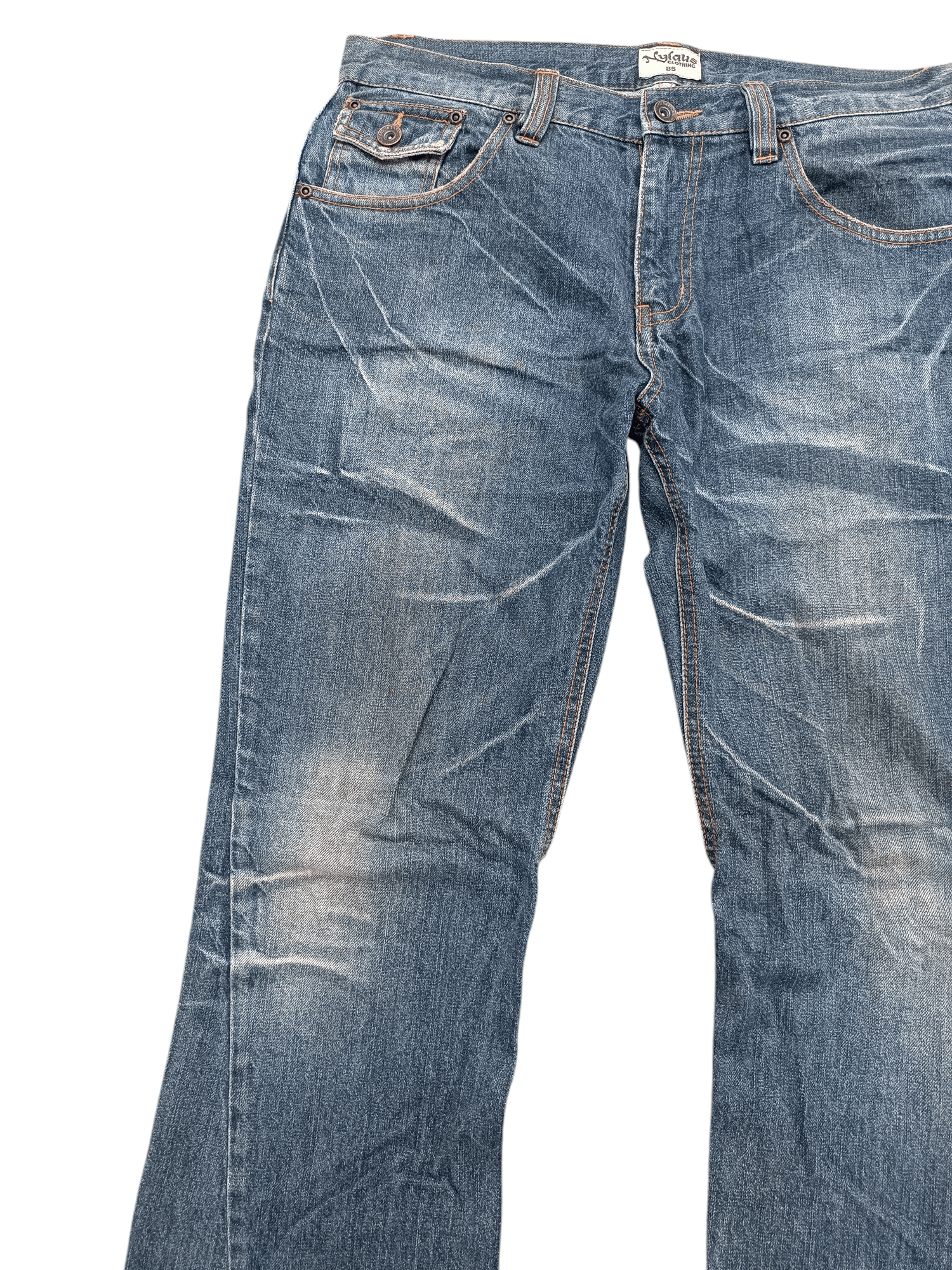 Japanese Brand Nylaus Jeans Flare Distressed Denim Style Size US 34 / EU 50 - 19 Thumbnail