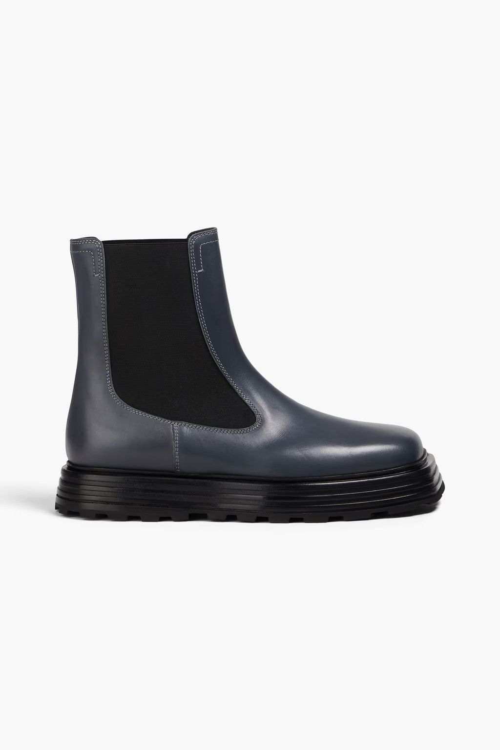 Jil Sander o1y1124 Leather Chelsea Boots in Midnight Blue Size US 7 / EU 40 - 4 Thumbnail