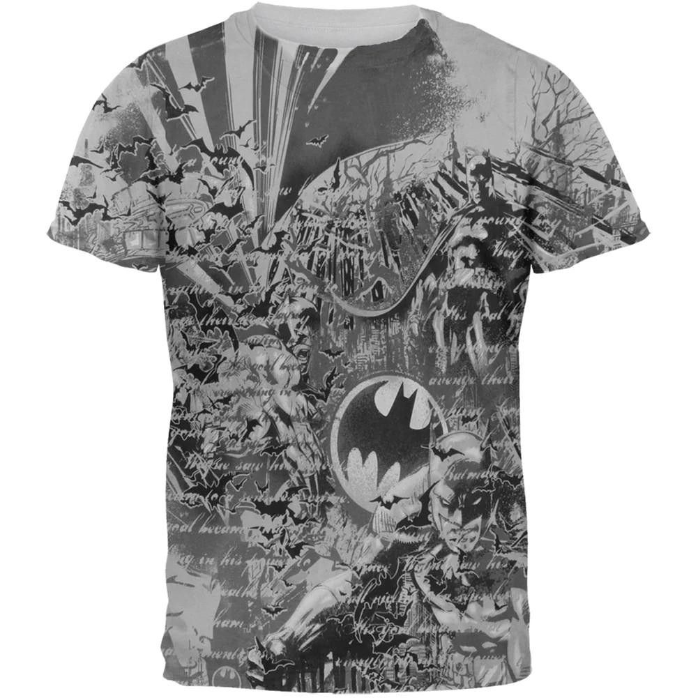 Vintage Batman AOP Tee- Batarang All-Over T-Shirt - M