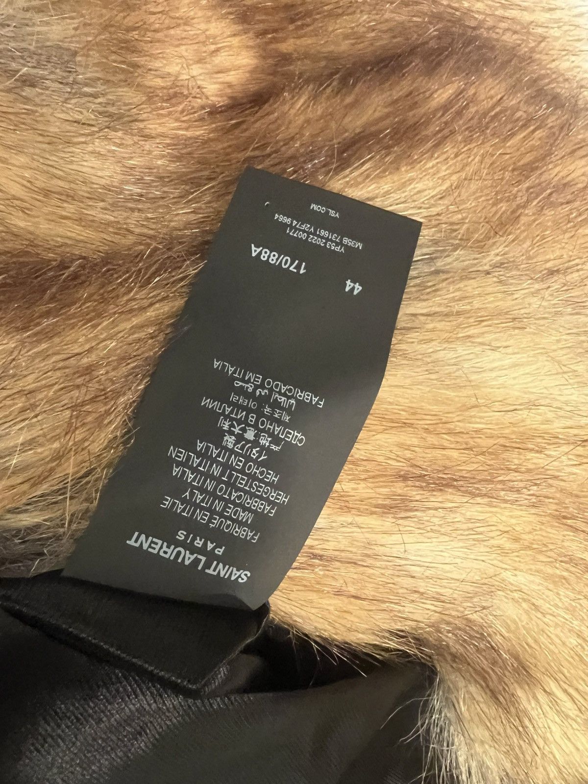 Saint Laurent Paris Saint Laurent men’s faux fur coat. 44/S-XL $12800 Size US S / EU 44-46 / 1 - 9 Thumbnail