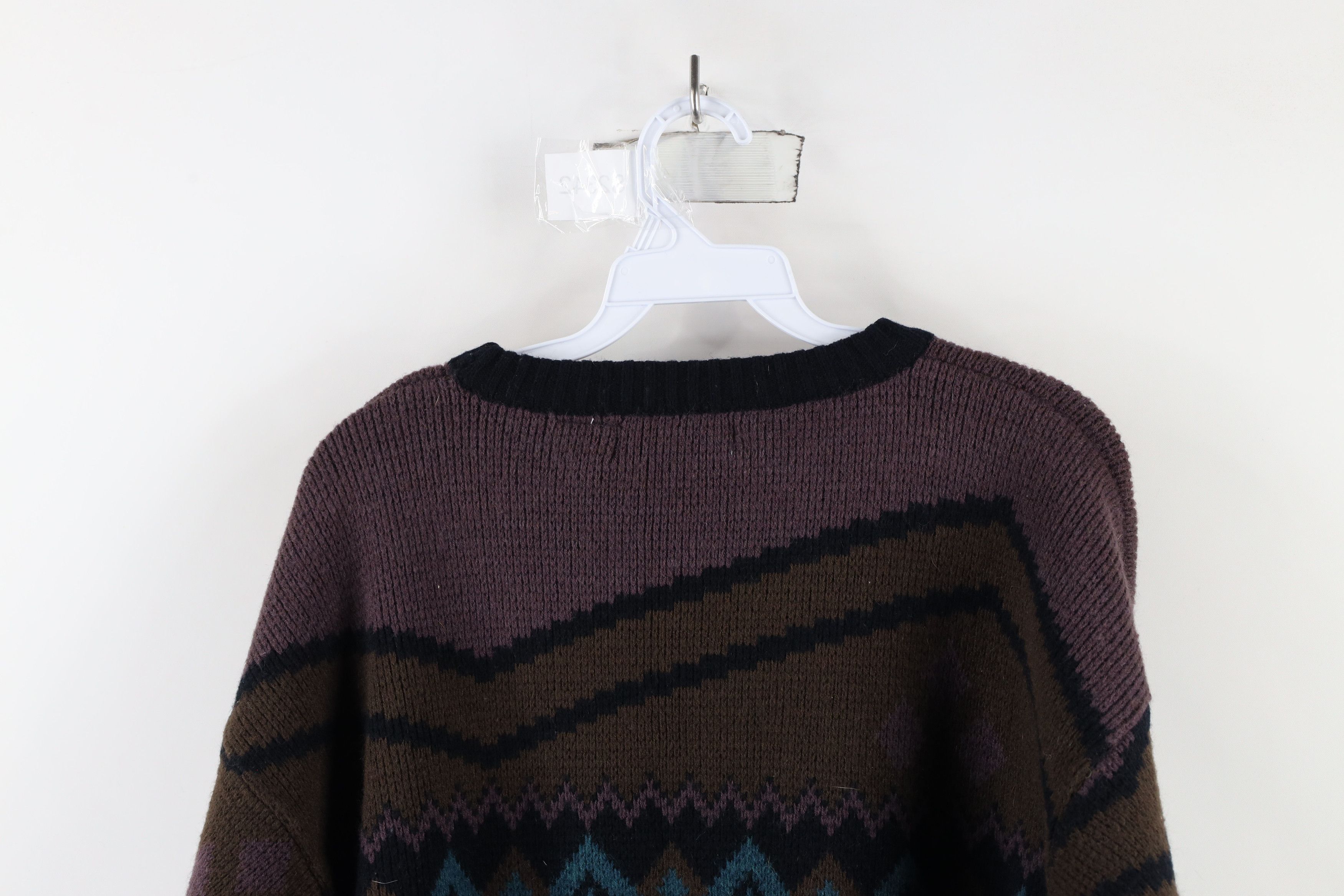Vintage Vintage 90s Coogi Style Rainbow Wool Blend Knit Sweater Size L / US 10 / IT 46 - 11 Thumbnail