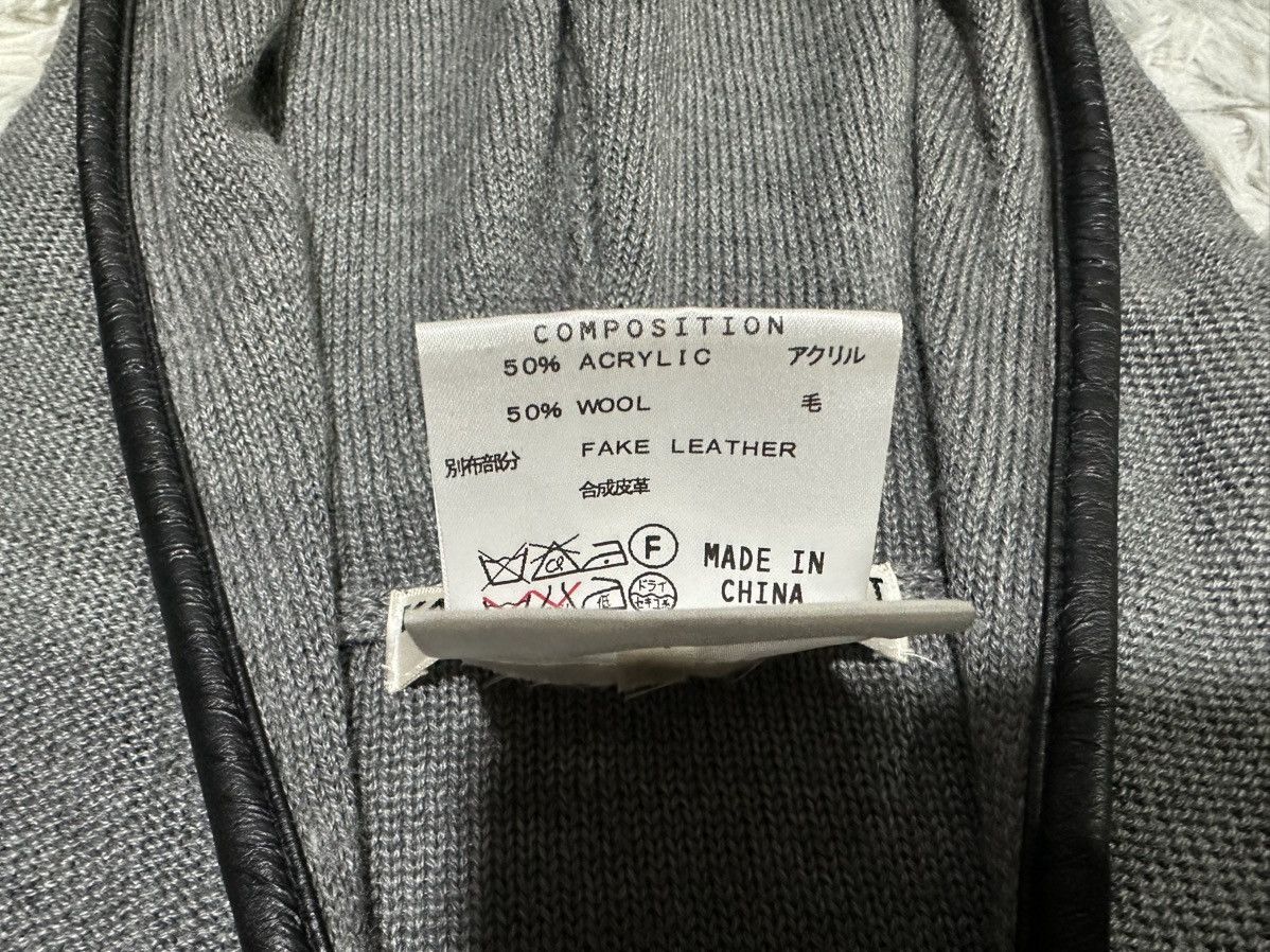 Katharine Hamnett London 🔥Y2K Vintage Katharine Hamnett Wool Knit Hoodie Leather Edge Size US M / EU 48-50 / 2 - 9 Thumbnail