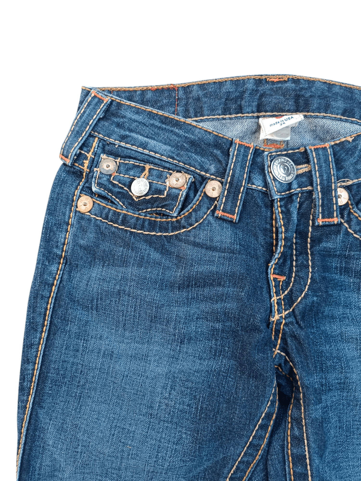 True Religion × Vintage True Religion Rainbow Joey Flare Jeans TR017 Size 27" / US 4 / IT 40 - 11 Thumbnail