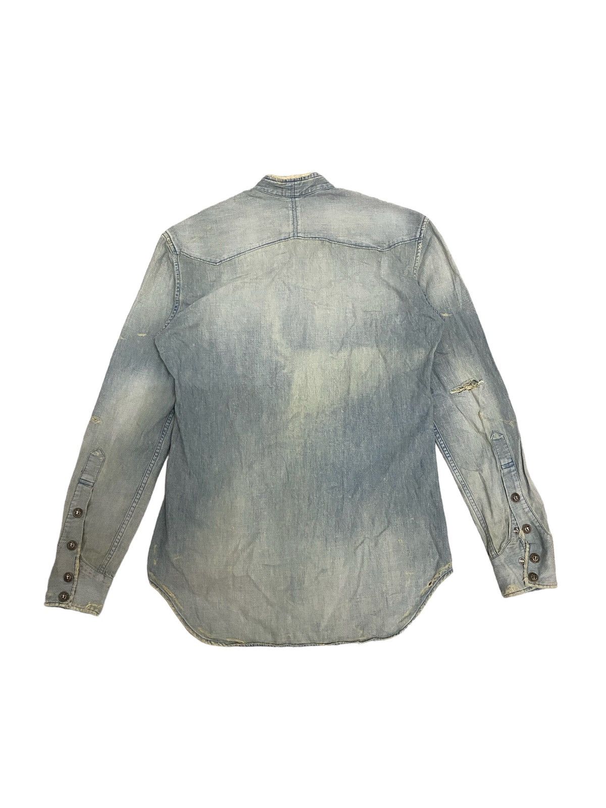 Balmain Vintage Balmain Paris Distress Denim Shirt Size US M / EU 48-50 / 2 - 3 Thumbnail