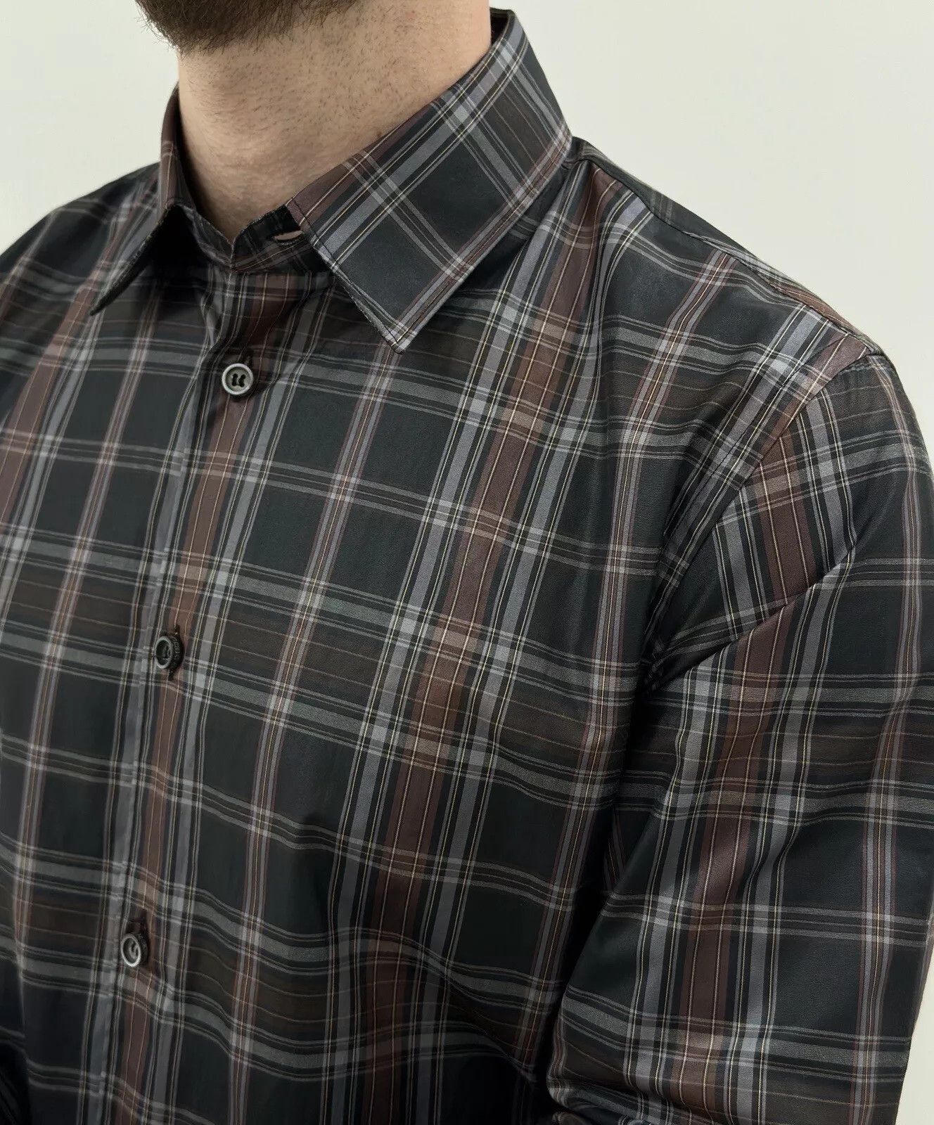 Dsquared2 Dsquared Men’s Shirt Plaid Polyester Cotton Size 48 Size US M / EU 48-50 / 2 - 2 Thumbnail