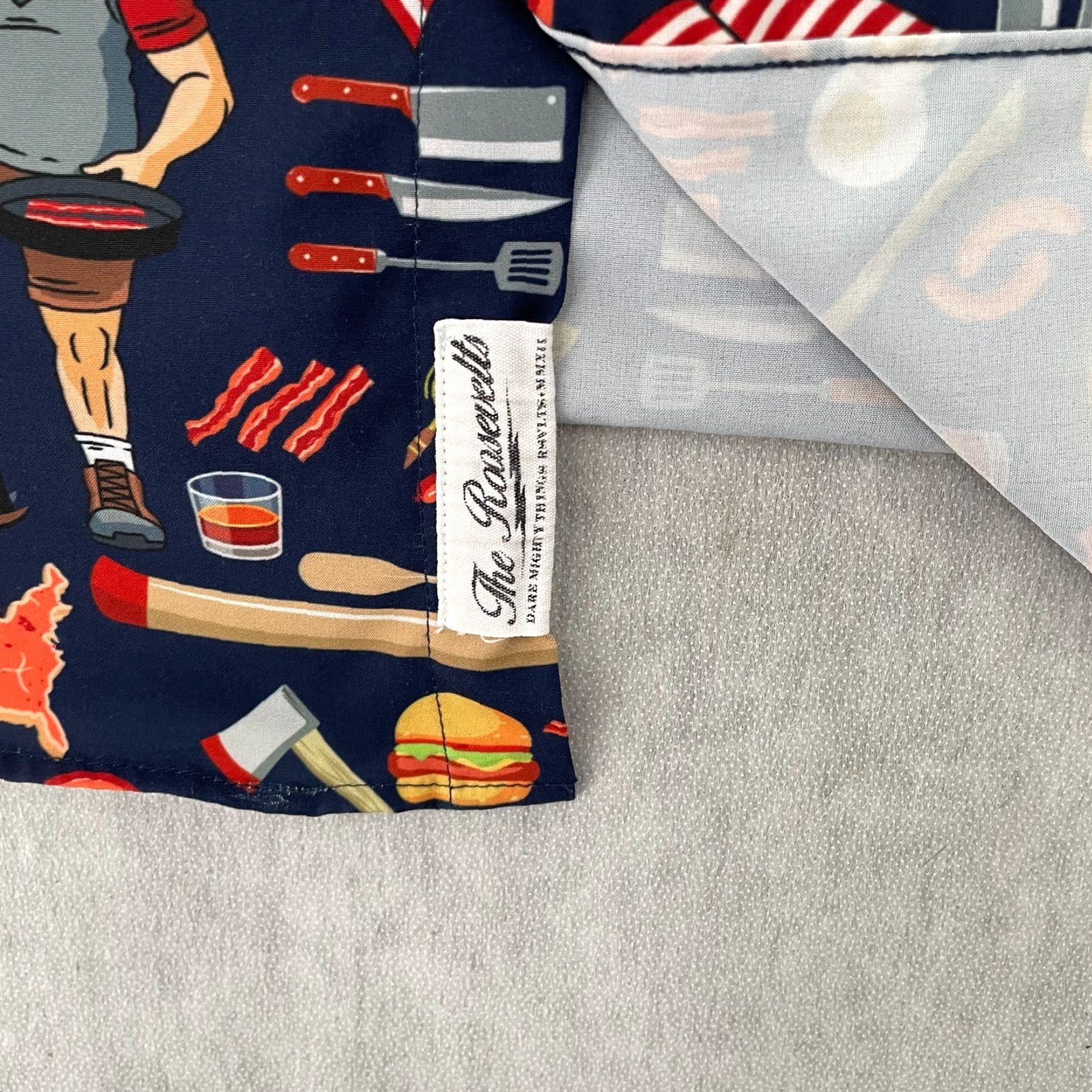 Vintage VINTAGE RSVLTS Shirt City Of Pawnee Ron Swanson All Over Print Cartoon Button-Up Adult Large Blue Mens Size US L / EU 52-54 / 3 - 4 Thumbnail