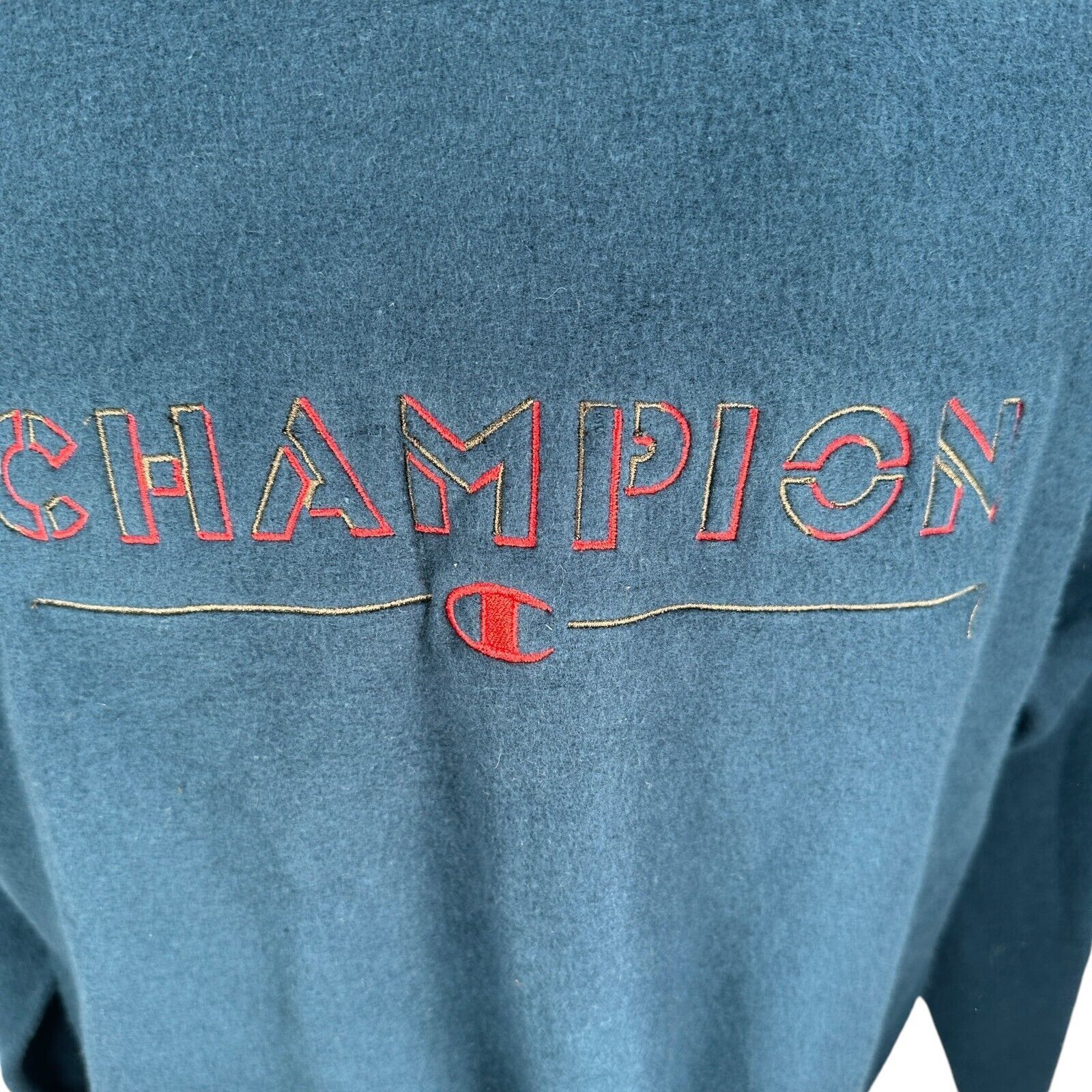 Champion Vintage Champion Inside Out Sweatshirt Mens M Blue Cotton Size US M / EU 48-50 / 2 - 2 Thumbnail