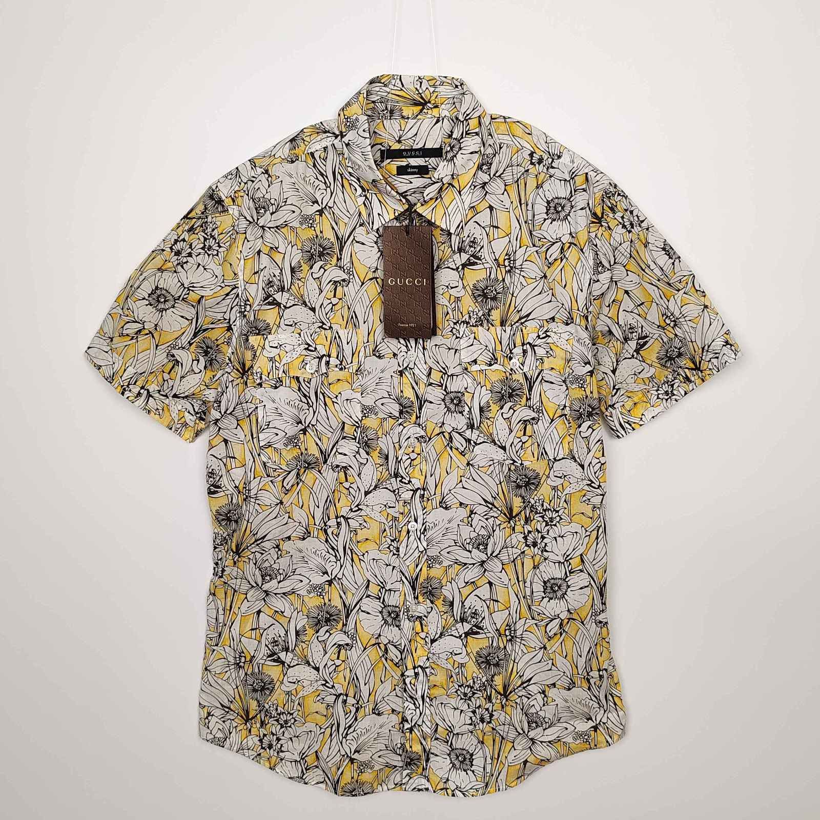 Gucci Gucci Floral Print Button Up Shirt Size M Size US M / EU 48-50 / 2 - 1 Thumbnail