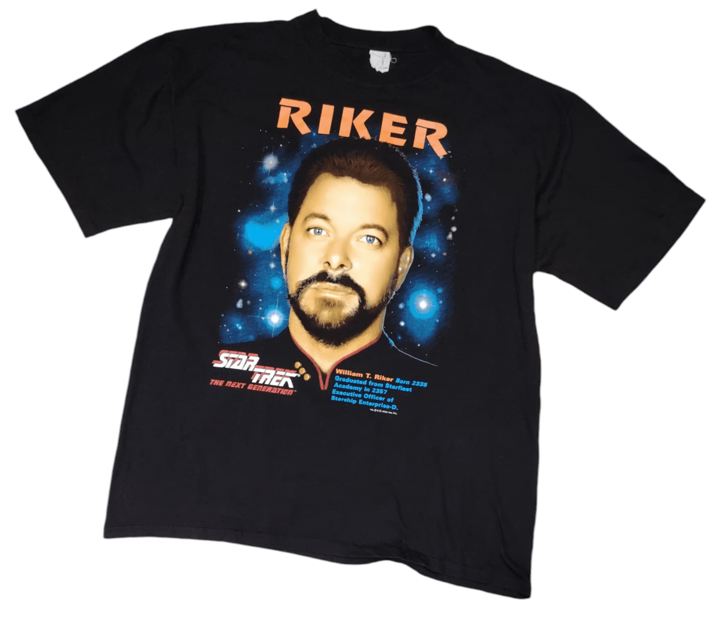 Vintage Vintage 90S Star Trek Riker1995 Tee T-Shirt Movie Size US XL / EU 56 / 4 - 1 Thumbnail