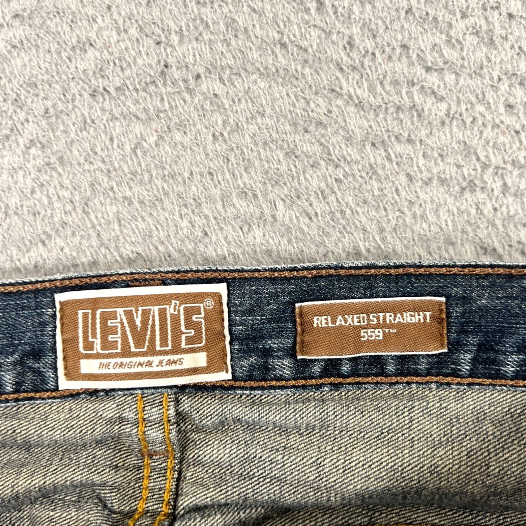 Levi's VINTAGE Levi's 559 Jeans Mens 34x34 Blue Relaxed Straight Stretch Denim Pants Baggy 90s Grunge USA Mens Size US 34 / EU 50 - 6 Thumbnail