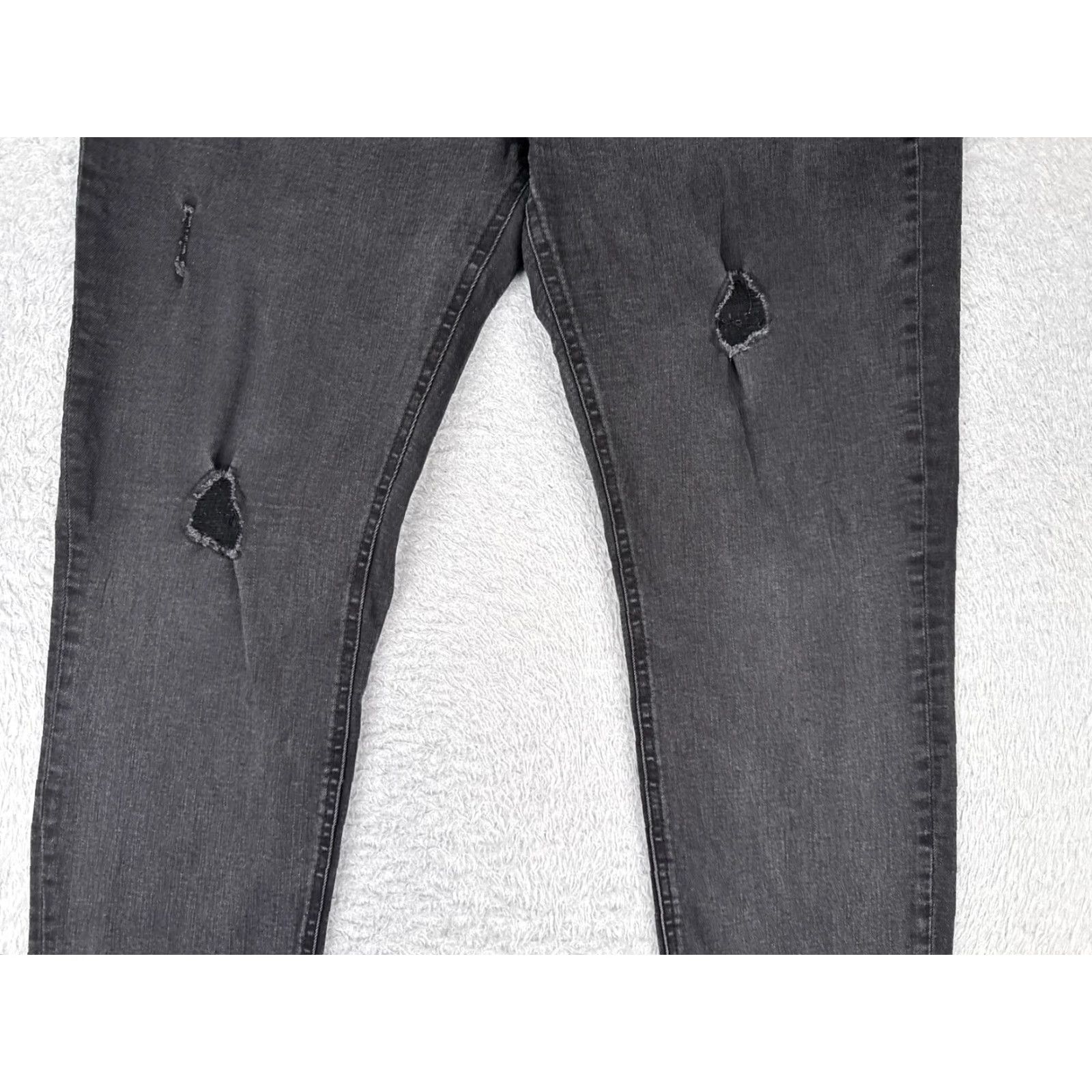 Buffalo David Bitton Buffalo David Bitton Jeans Womens Jess Mid-Rise Skinny Black 14/34 Zip Button 5-Pocket Denim Distressed Stretch Size 36" / US 14 / IT 50 - 3 Thumbnail