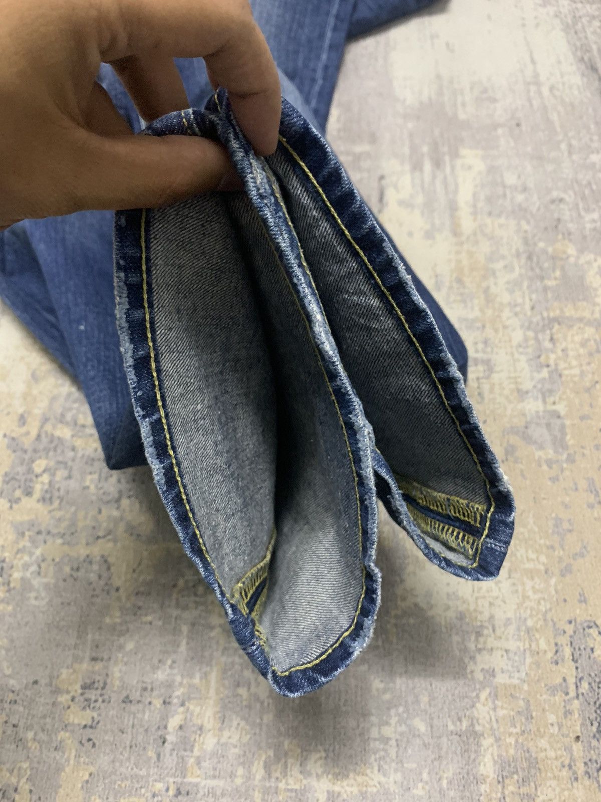 Japanese Brand Japanese Brand Distressed Blue Denim Straight Leg Jeans Size US 33 - 9 Thumbnail