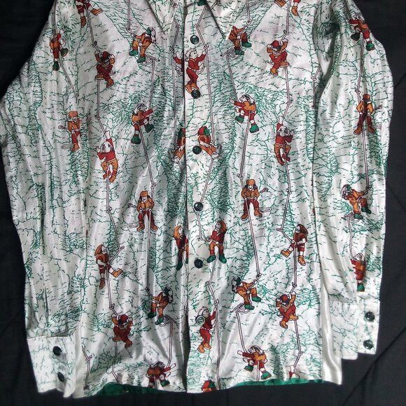 Other Vintage Monticello Mountain Climbers Disco Polyester Shirt Size US L / EU 52-54 / 3 - 3 Thumbnail