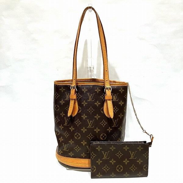 Louis Vuitton Louis Vuitton Louis Vuitton Monogram Petit Bucket Tote Bag M42238 Canvas Tote Bag M42238 in Good Condition Size ONE SIZE - 1 Thumbnail