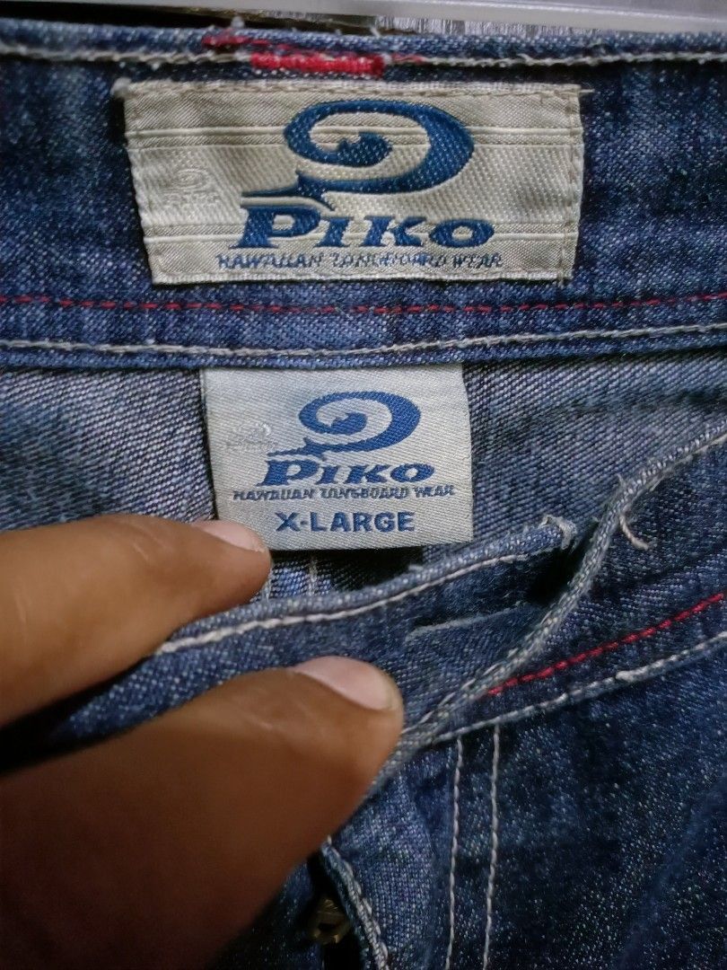 Japanese Brand Vintage Piko Baggy Tribal Cargo Denim Size US 36 / EU 52 - 7 Thumbnail