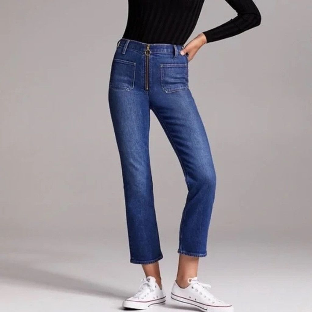 Aritzia Denim Forum Just Peachy Straight Boot Cut Jeans Size 30 Size 30" / US 8 / IT 44 - 1 Thumbnail