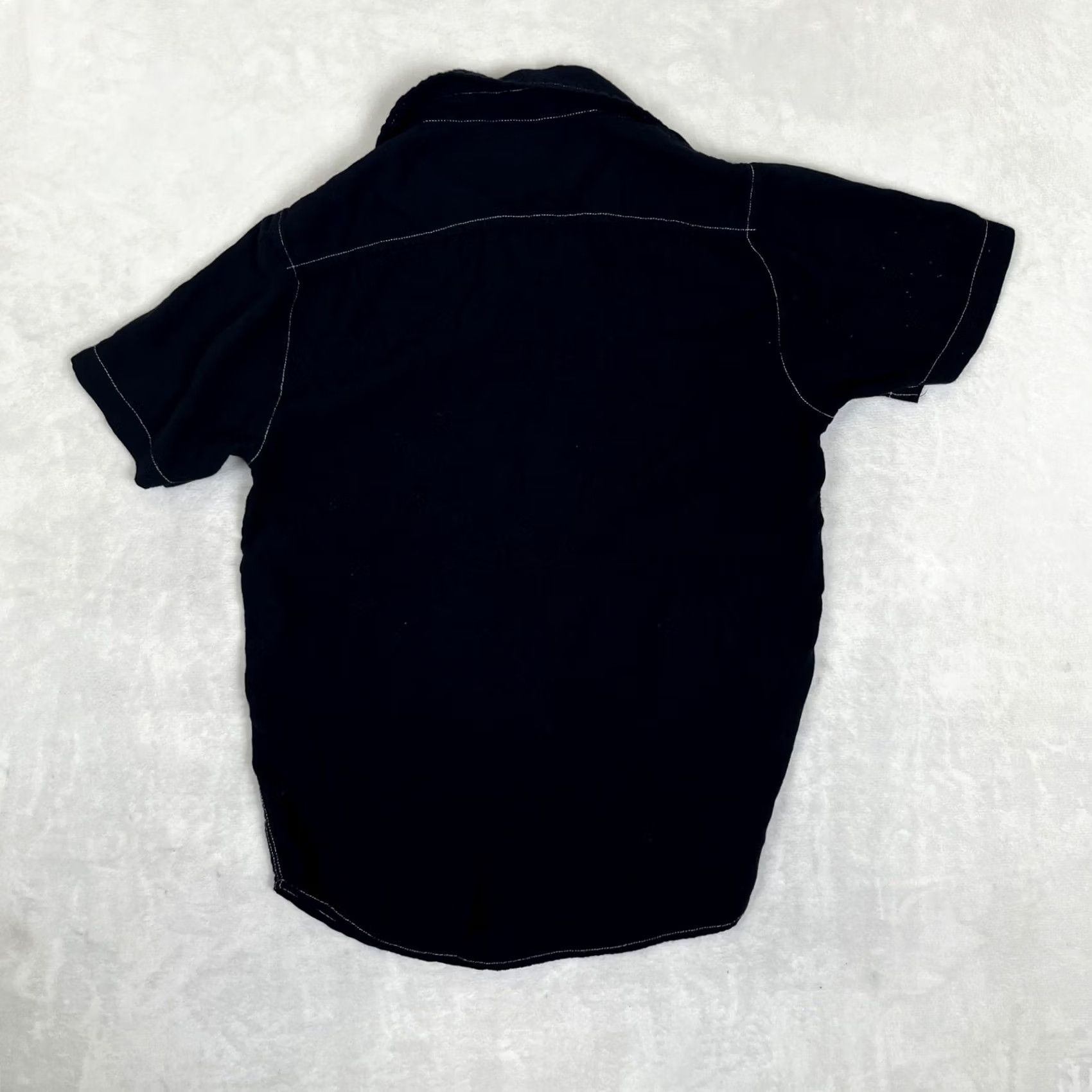 Hot Topic Hot Topic Mens Black Solid Short Sleeve Button-Front Shirt Small S Rayon Casual Goth Summer Size S / US 4 / IT 40 - 6 Thumbnail