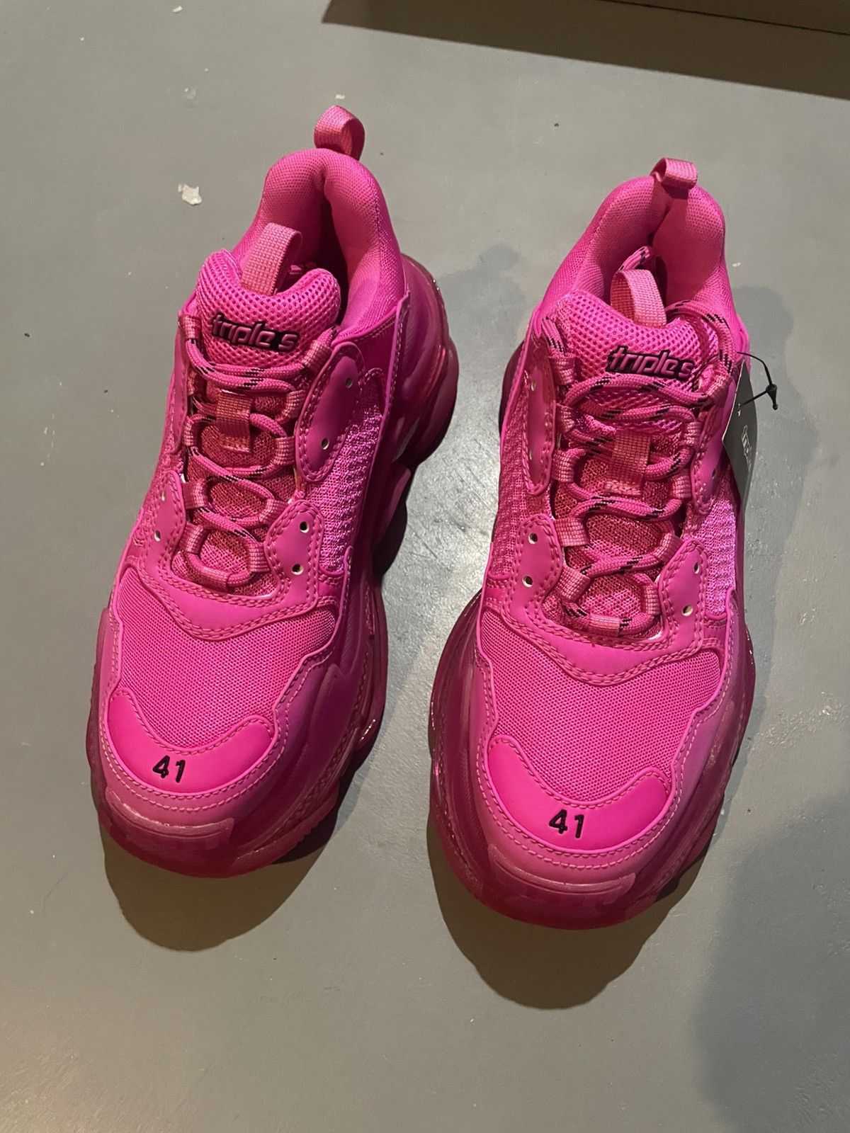 Balenciaga Balenciaga Hot Pink Clear Sole Triple S Brand New With Tags Size US 9 / EU 42 - 7 Thumbnail