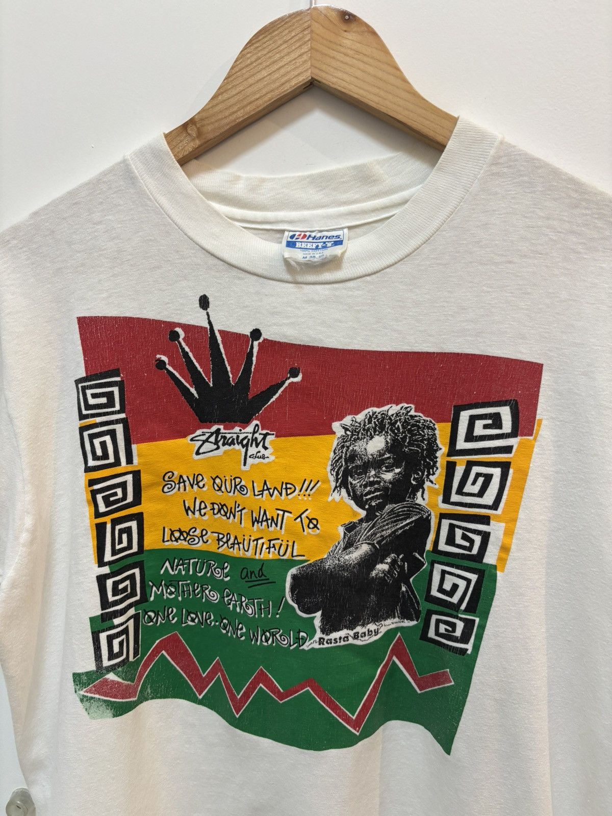 Vintage Vintage 80's "Rasta Baby" By Ras Daniel Heartman Jamaican Size US M / EU 48-50 / 2 - 3 Thumbnail