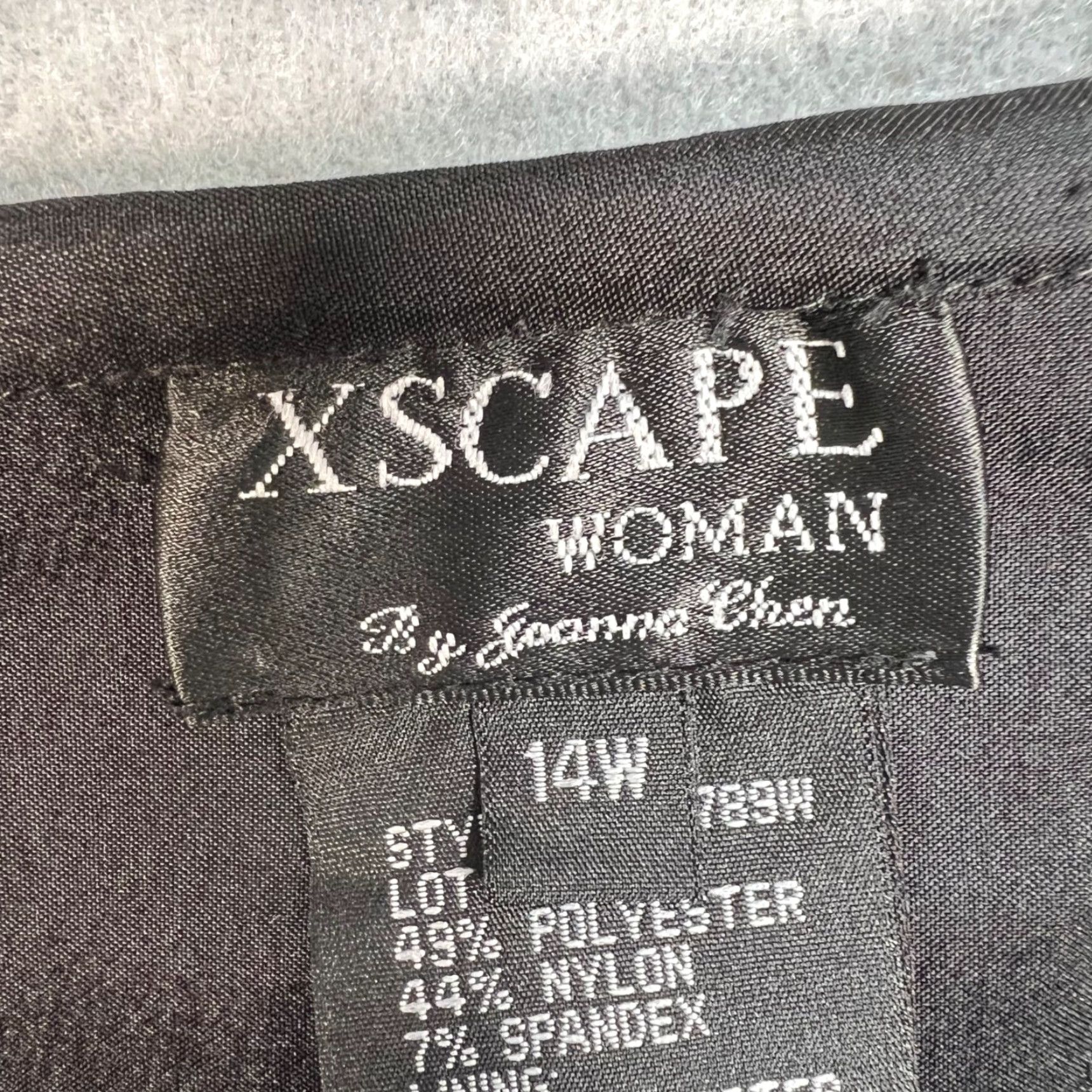 Vintage Vintage Xscape Woman Black Ruffled Hem Skirt Size 14W By Joanna Chen Size 36" / US 14 / IT 50 - 3 Thumbnail