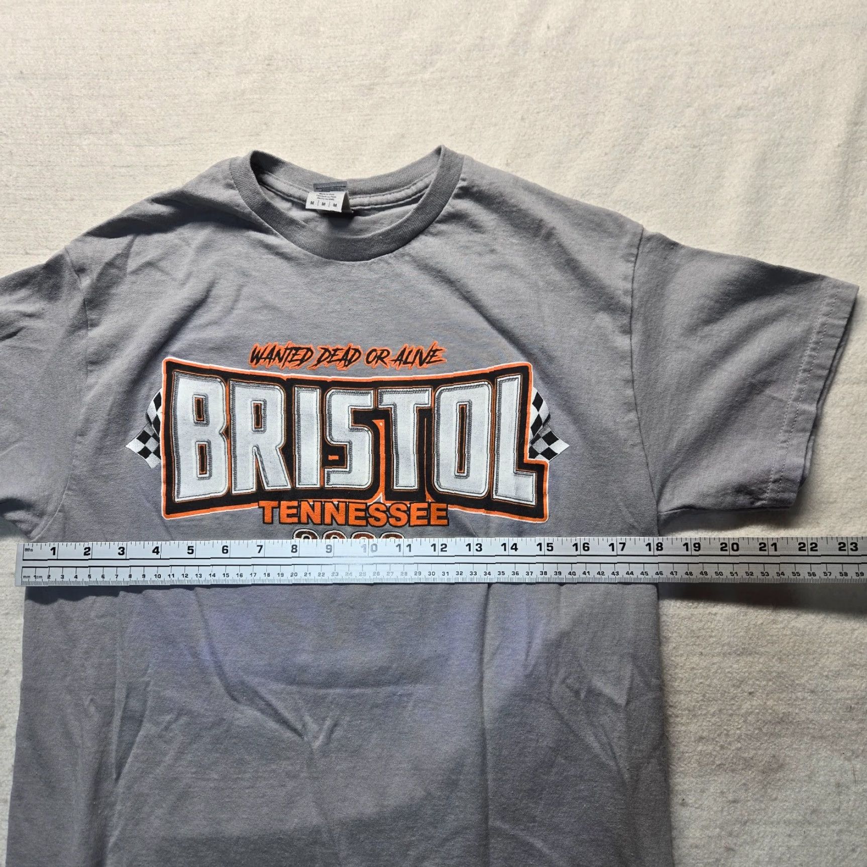 Vintage Bristol TN T-Shirt Dirt Track Racing Gray Short Sleeve Adult Men's M Size US M / EU 48-50 / 2 - 5 Thumbnail