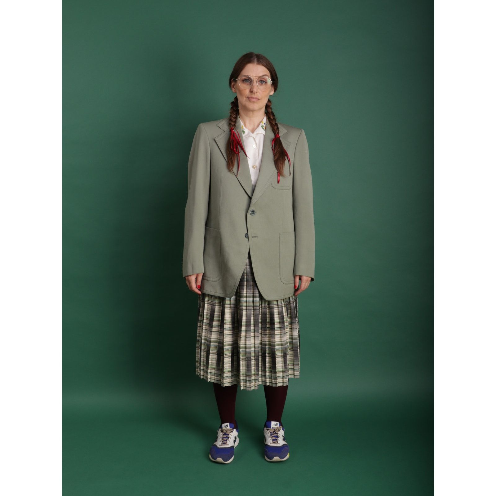 Vintage Sage Wool Blazer