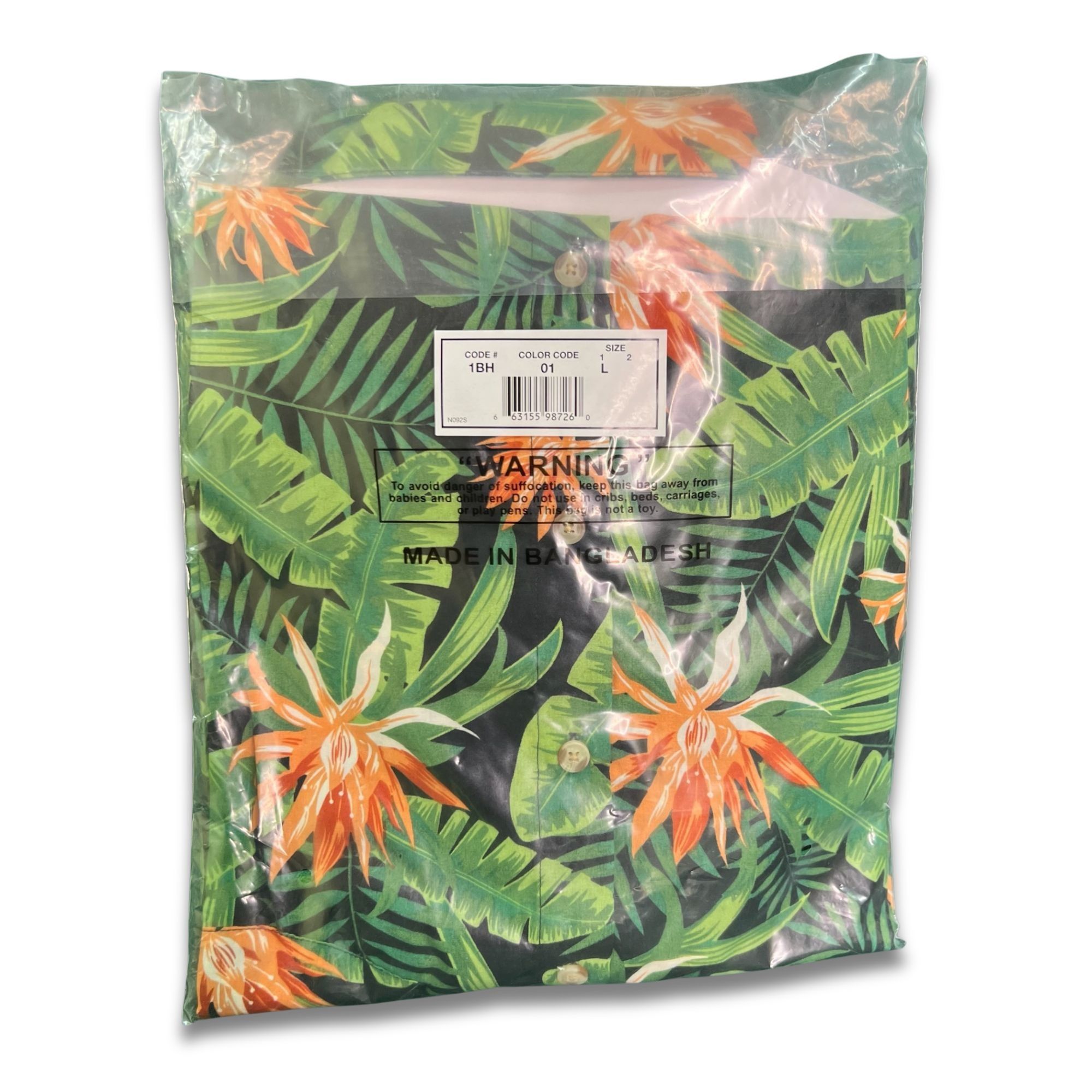 Haband HABAND Mens Tropical Print Short-Sleeve Hawaiian Shirt Size Size US L / EU 52-54 / 3 - 3 Thumbnail