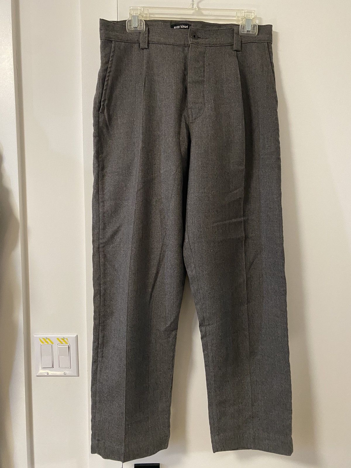 Evan Kinori Evan Kinori Single Pleat Pants - Wool Glen Check (Japan) Size US 30 / EU 46 - 1 Thumbnail
