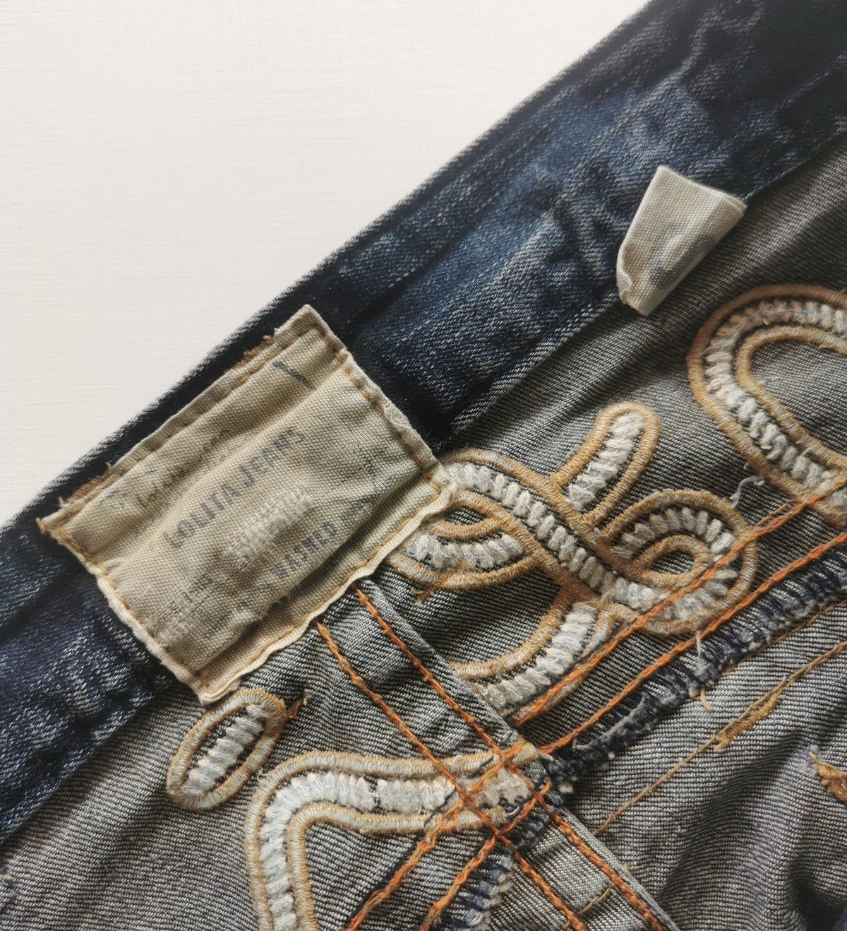 Japanese Brand Lolita Y2K Vintage Distressed Denim Jeans Size 29" - 8 Thumbnail