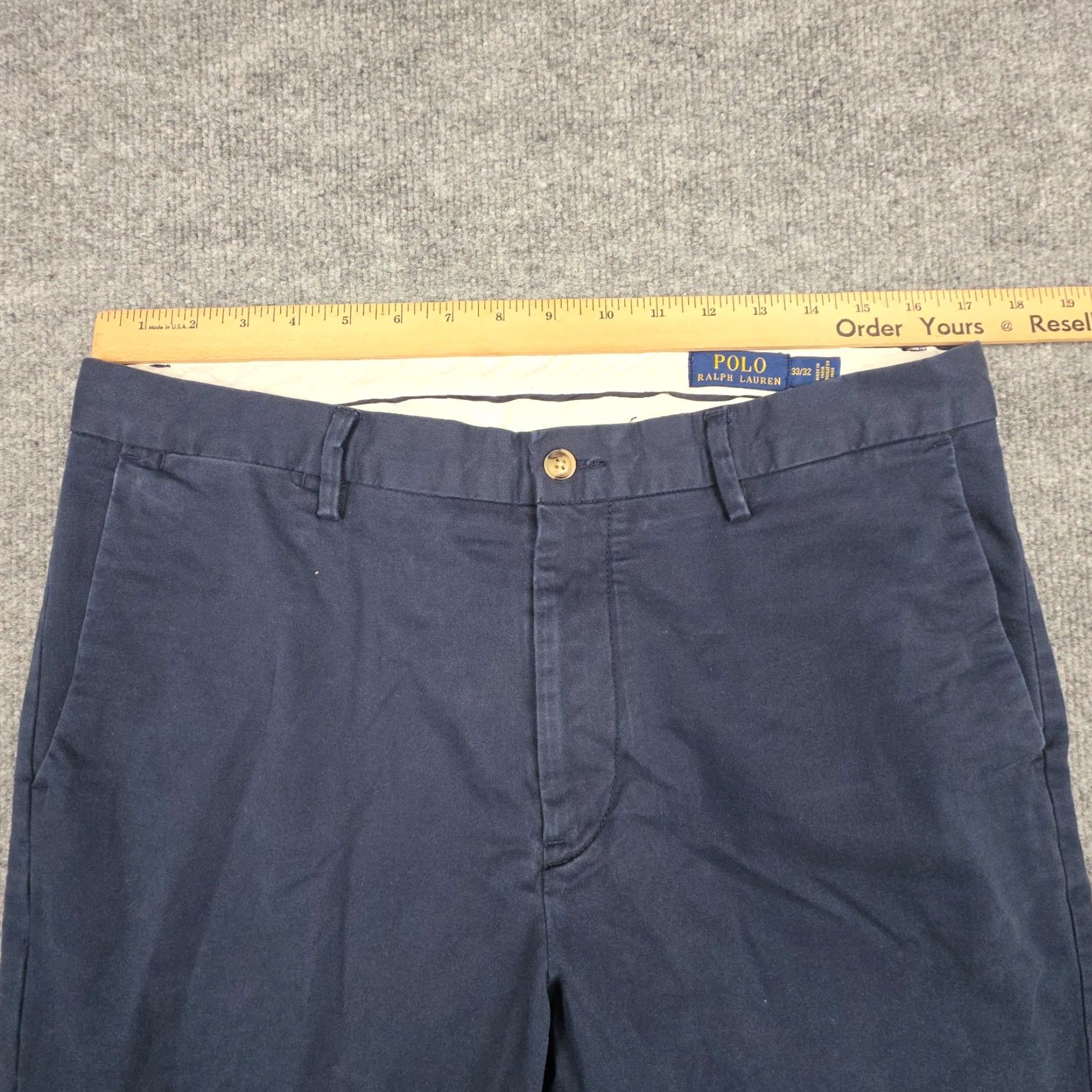 Polo Ralph Lauren Polo Ralph Lauren Chino Pants Men 33 x 32 Blue Stretch Classic Regular Straight Jeans & Pants Size US XS / EU 42 / 0 - 7 Thumbnail