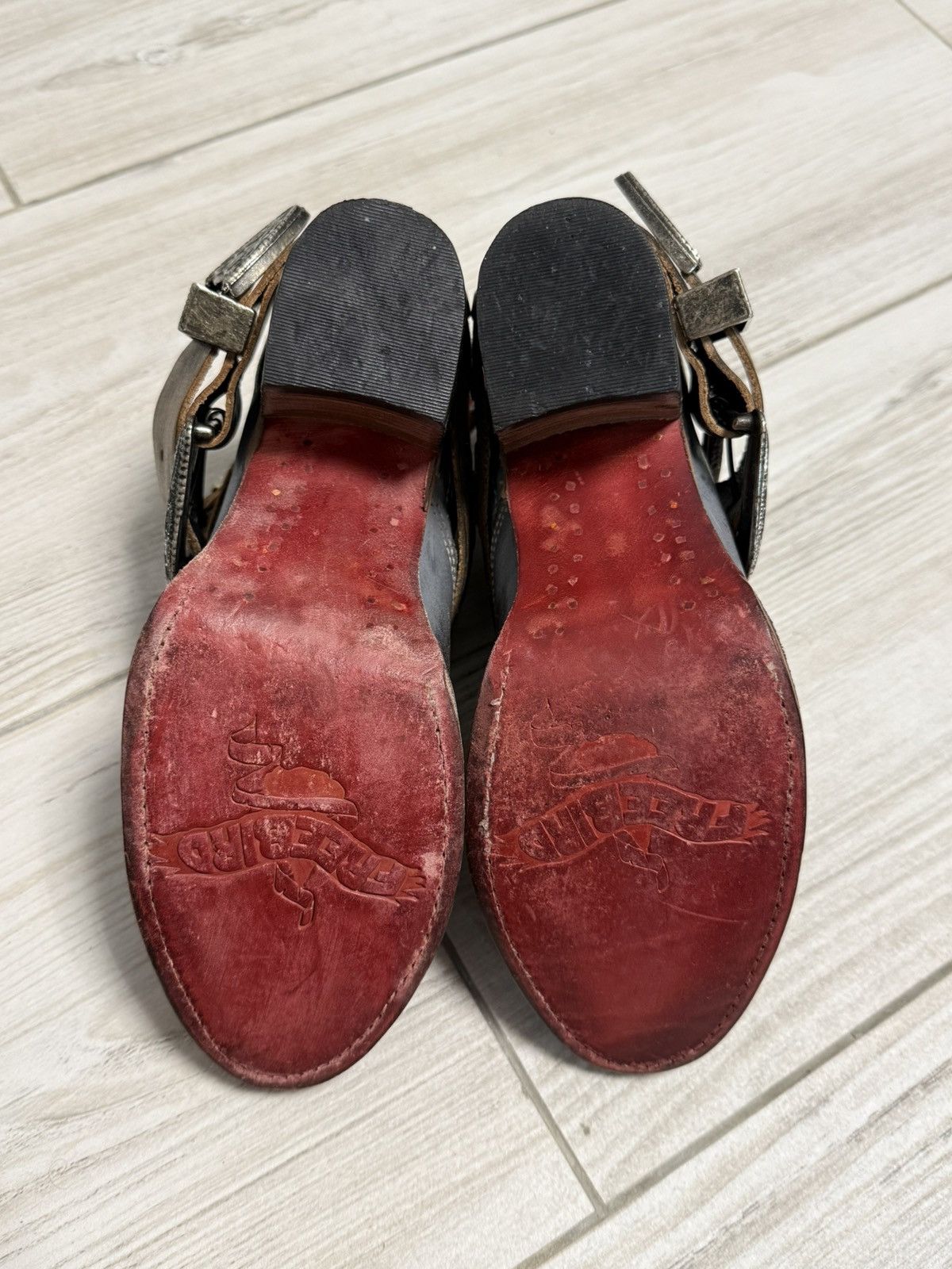 FREEBIRD Avant-garde handmade leather Cossack boots from Mexico Size US 9 / IT 39 - 12 Thumbnail