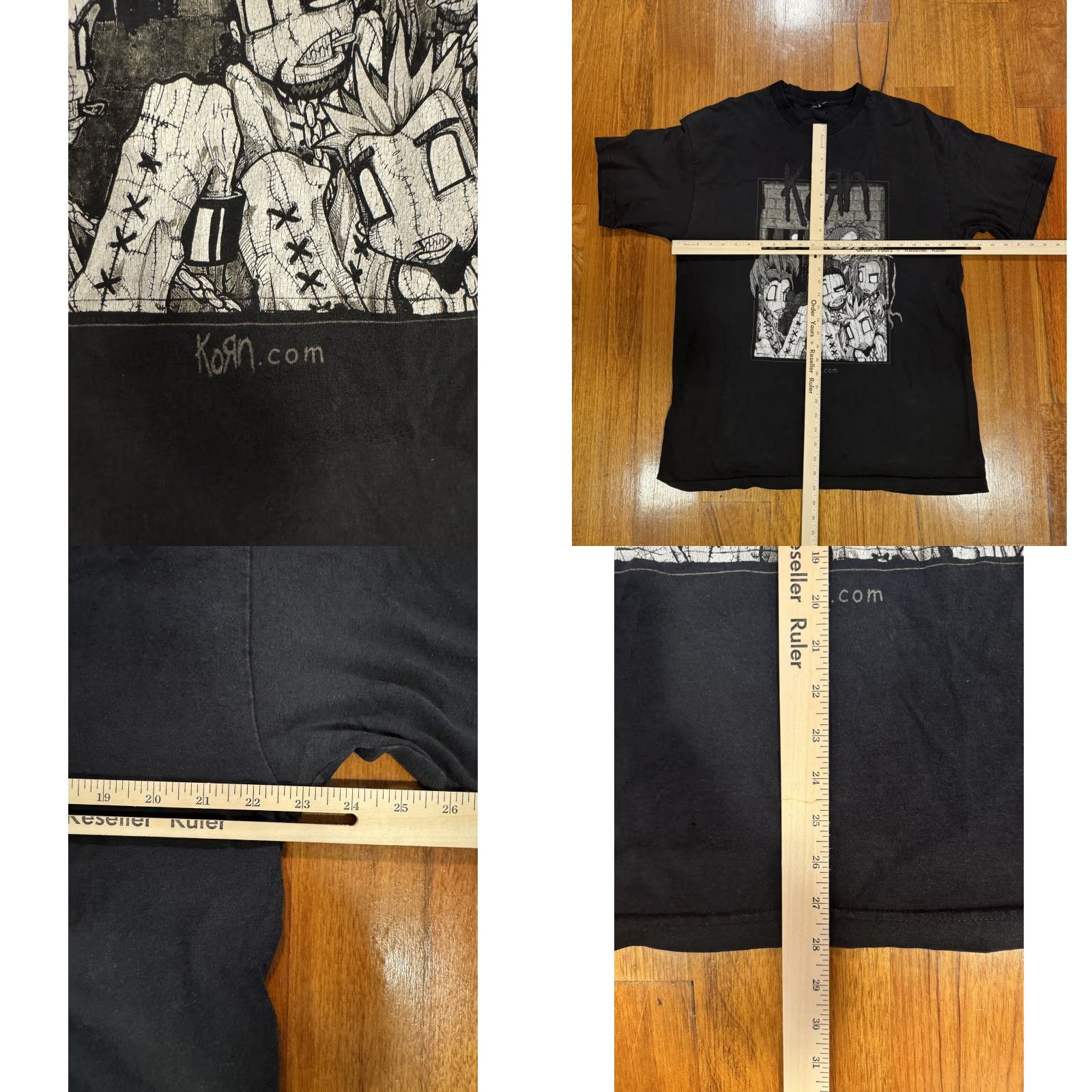 AAA VINTAGE Korn T-Shirt 2000s Nu Metal Rap Goth Band Sick Twisted Tour Size 2XL Black Mens Graphic Tee Band Tee 28-29” Shawl to Hem Size US XXL / EU 58 / 5 - 8 Thumbnail