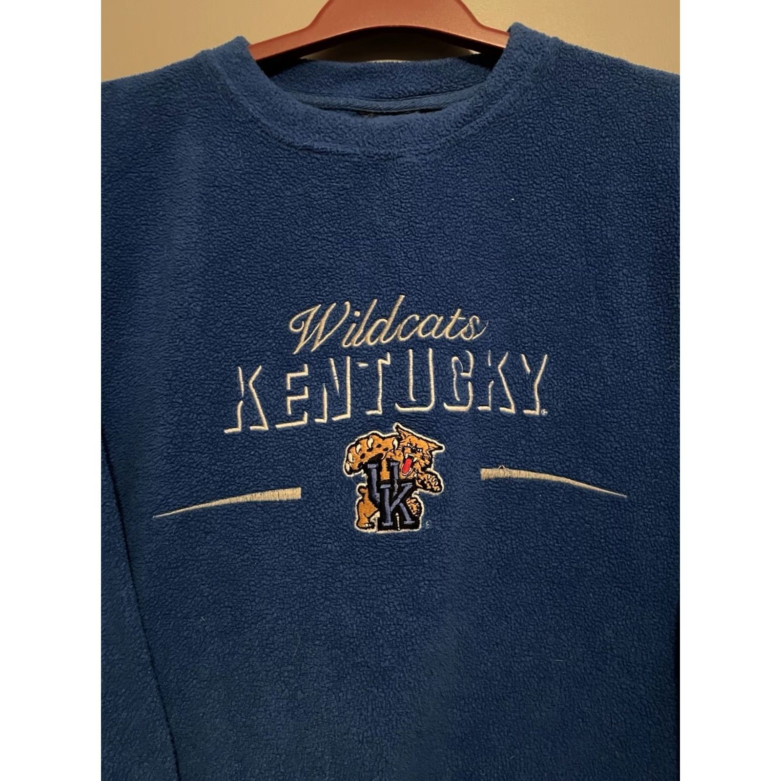 Starter VINTAGE Starter Sweatshirt University Blue Embroidered Pullover Fleece Pit to Pit 23” Length 28” M Mens Size US M / EU 48-50 / 2 - 2 Thumbnail