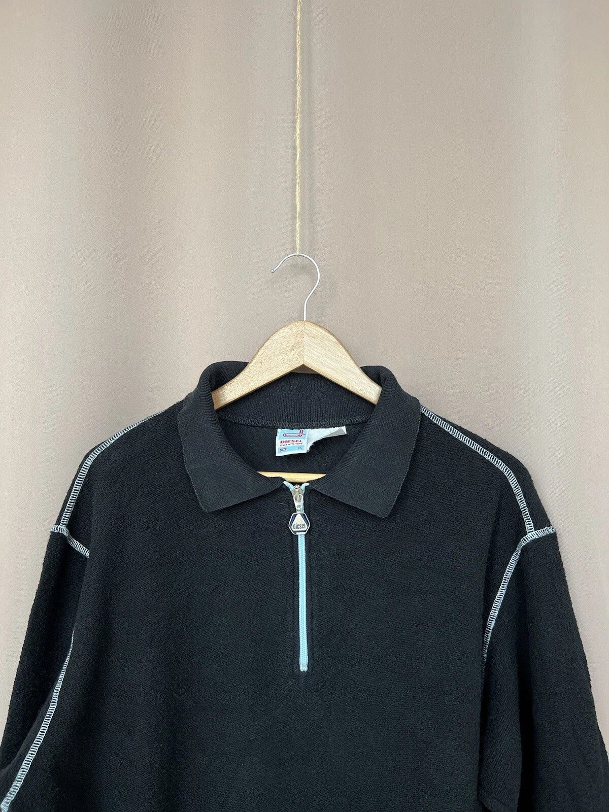Diesel Diesel 7 Vintage Sweatshirt Size XL Half Zip Jumper Rare Size US XL / EU 56 / 4 - 2 Thumbnail
