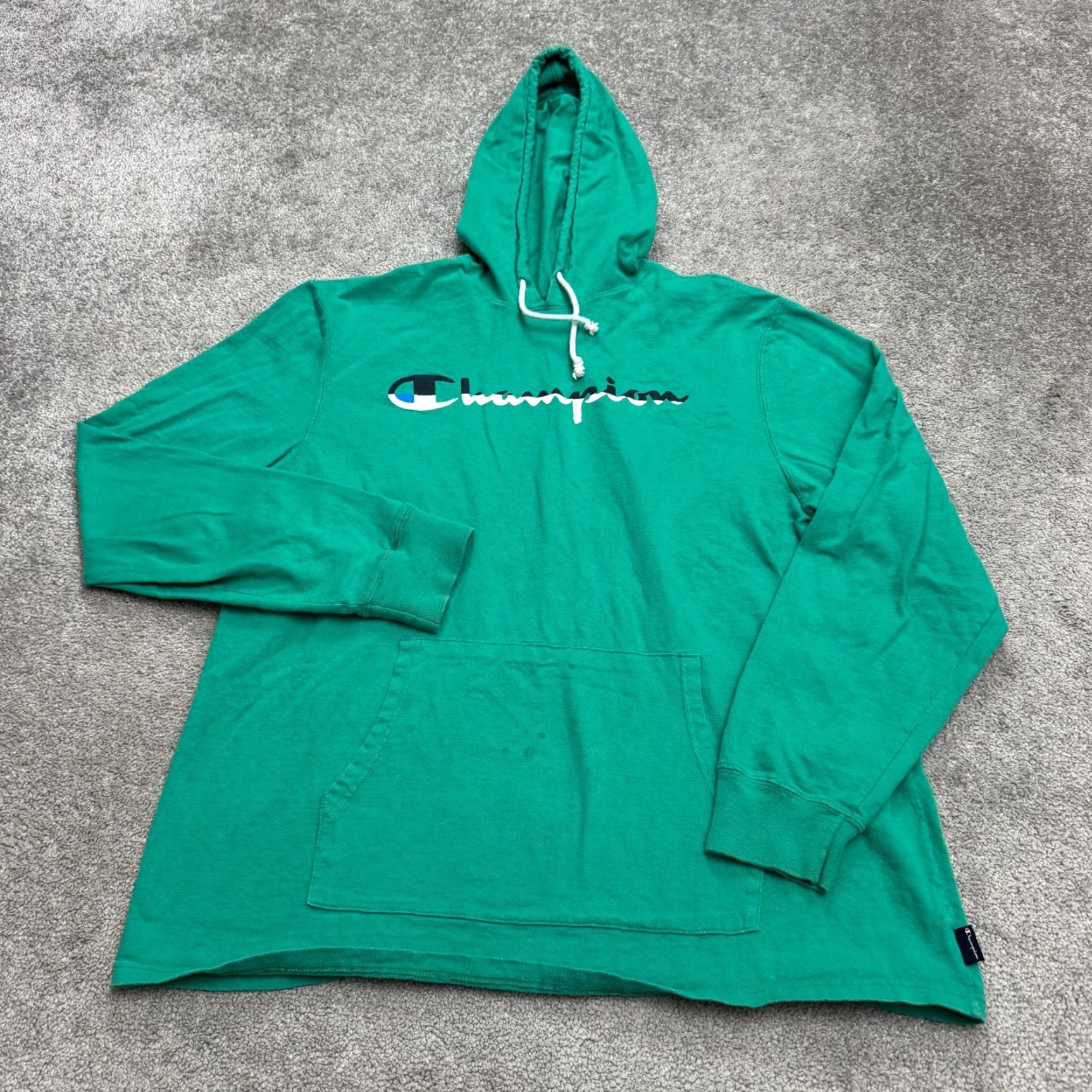 Champion Champion Hoodie Pullover Sweatshirt Mens XL Green Graphic Sp​ellout Casual Active Hoodie Sweater Size US XL / EU 56 / 4 - 2 Thumbnail
