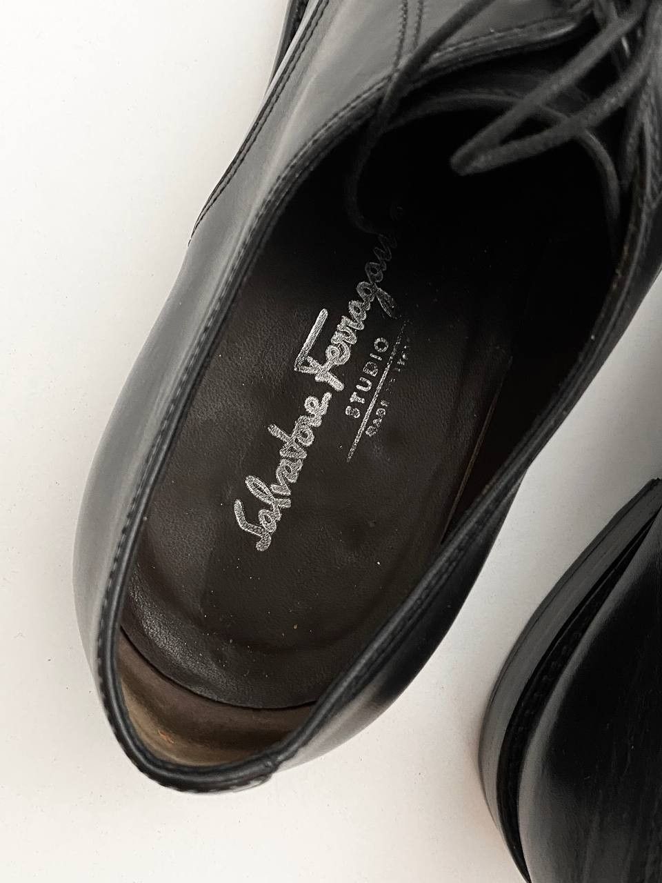Salvatore Ferragamo Salvatore Ferragamo Oxford Black Leather Classic Dress Shoes Size US 9 / EU 42 - 9 Thumbnail