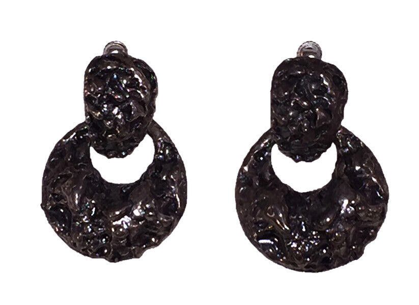 Designer Napier Brutalist Inspired Hoop Dangle Earrings Size ONE SIZE - 1 Thumbnail