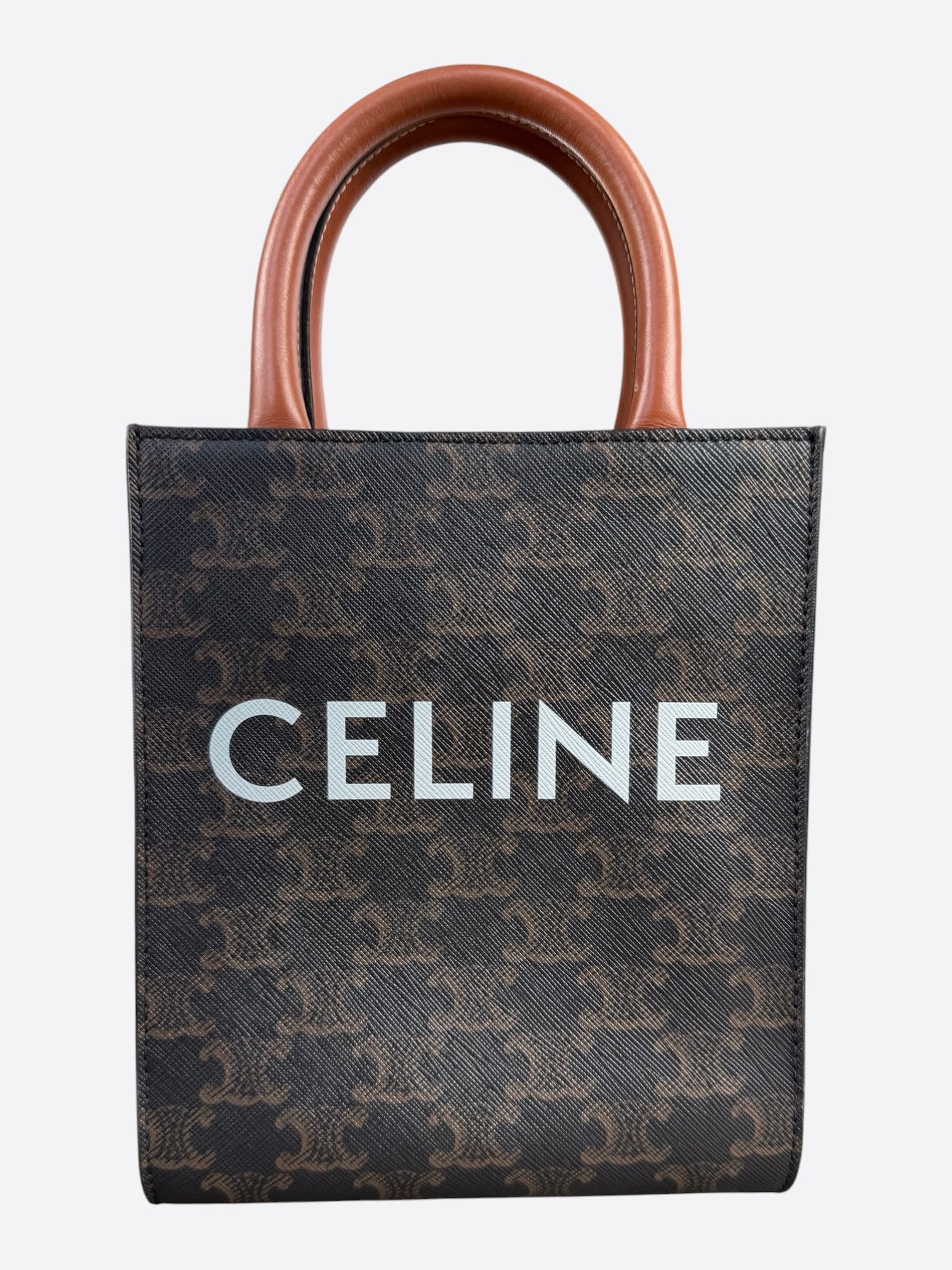 Celine Celine Brown & Black Cabas Mini Vertical Tote Bag Size ONE SIZE - 1 Thumbnail