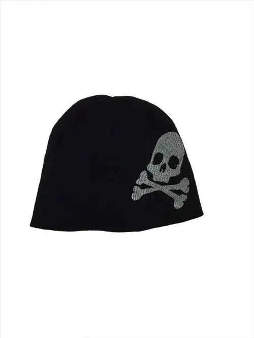 Well Known Studios Skull Beanie Hat Size ONE SIZE - 3 Thumbnail