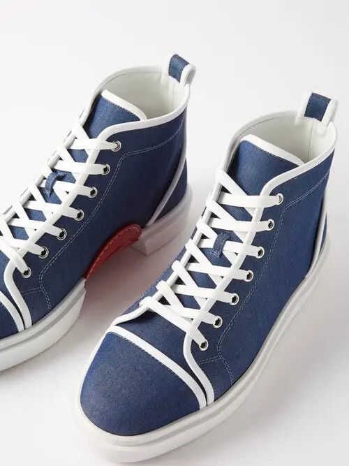 Christian Louboutin o1s1wg111224 Adolon Flat Denim in Blue Size US 11 / EU 44 - 3 Thumbnail
