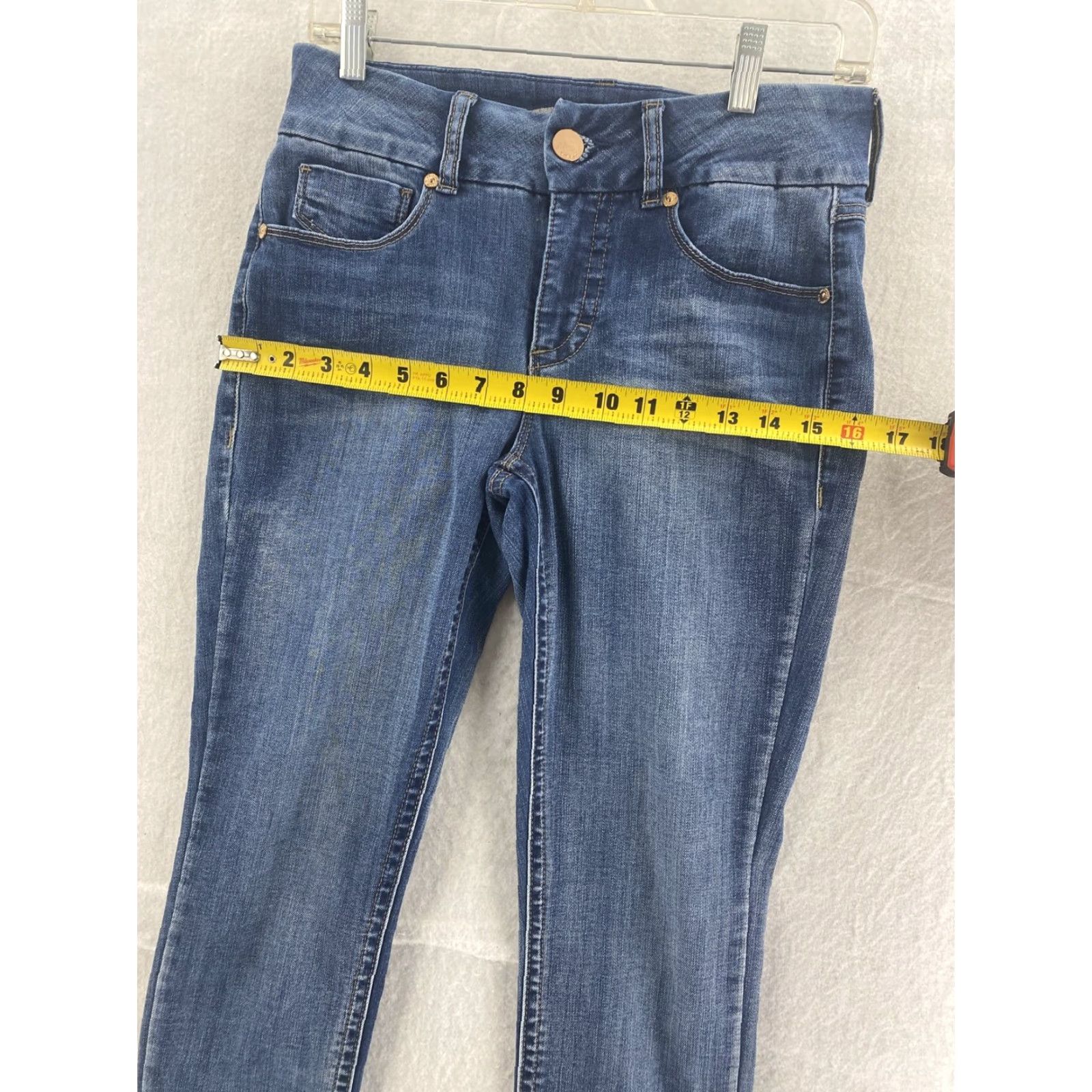 Vintage Seven7 Jeans Women 6 Tummy Less Mid Rise Blue Denim Skinny Regular Jeans Size 28" / US 6 / IT 42 - 4 Thumbnail