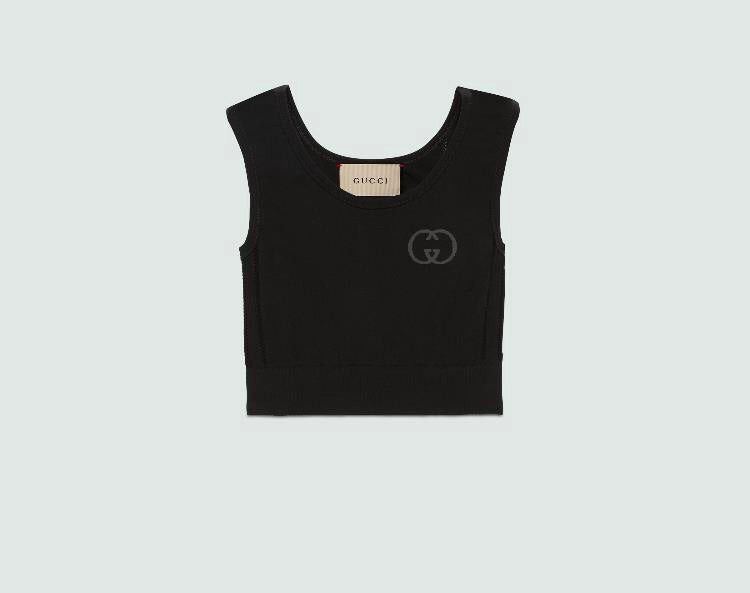 Gucci Gucci GG Jersey Cropped Top SIZE S Size ONE SIZE - 1 Thumbnail