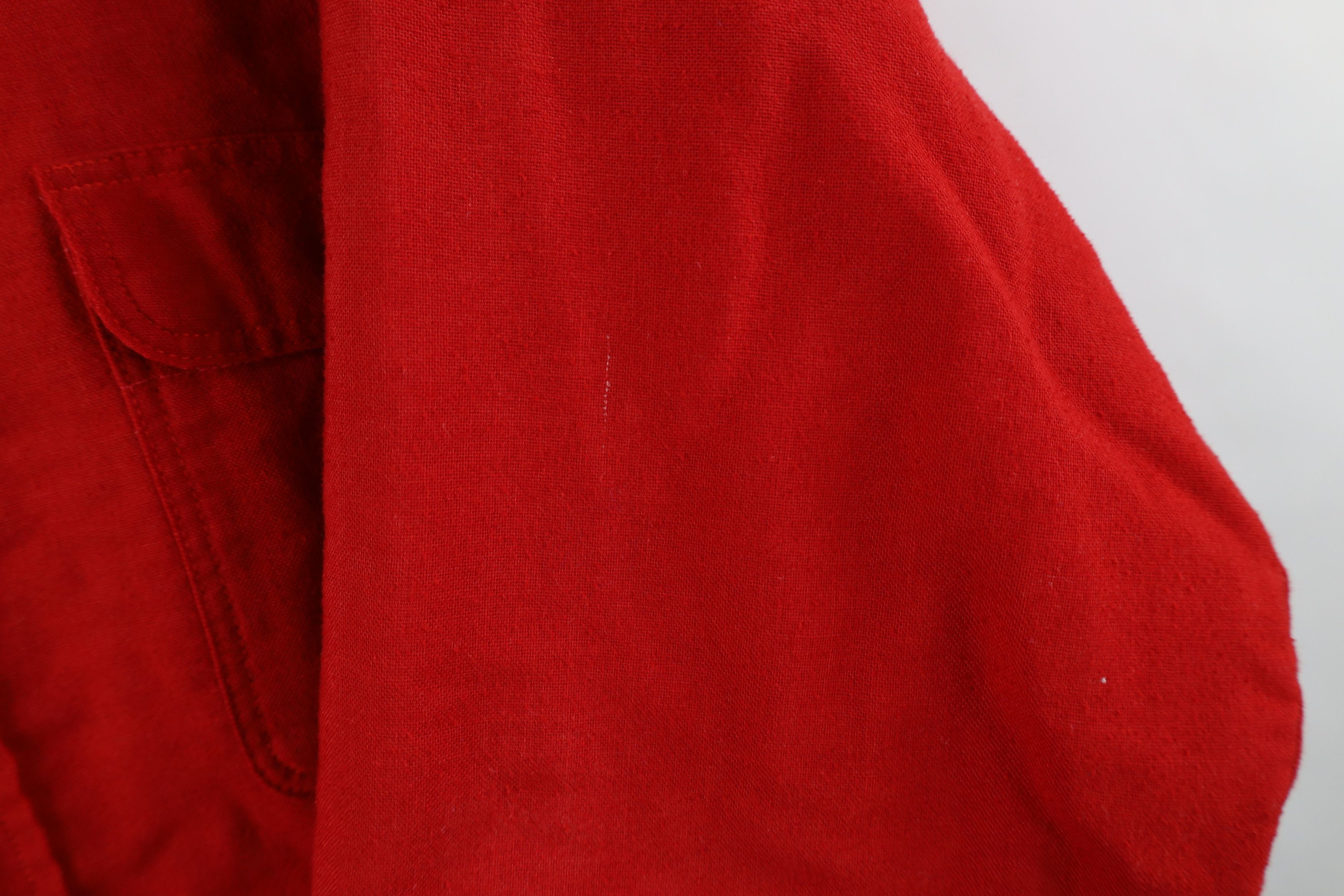 Vintage Vintage 70s Streetwear Quilted Button Shirt Jacket Red USA Size US L / EU 52-54 / 3 - 4 Thumbnail