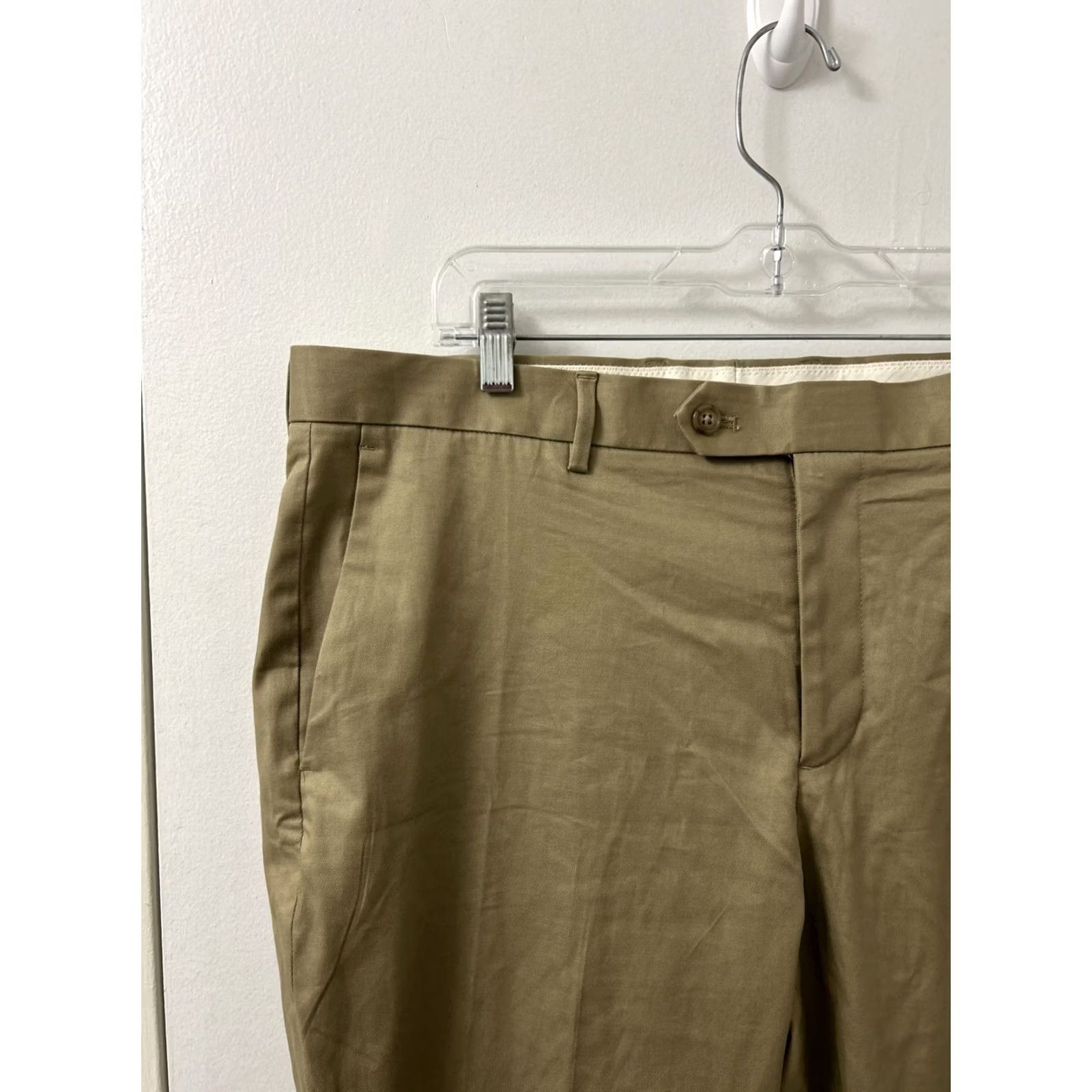 J.Crew J.CREW Bowery Pants Mens 36x32 Khaki Slim Straight Pockets Zip Button Dress Workwear Casual Pant Size US 36 / EU 52 - 5 Thumbnail
