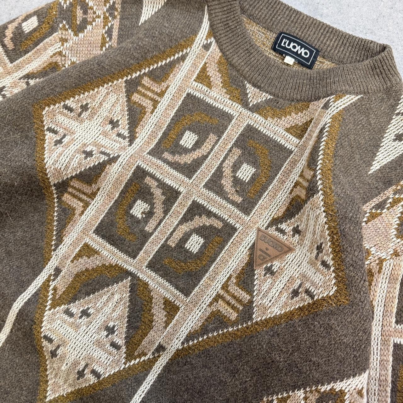 Other Vintage 1990s brown and cream sweater Size US M / EU 48-50 / 2 - 3 Thumbnail