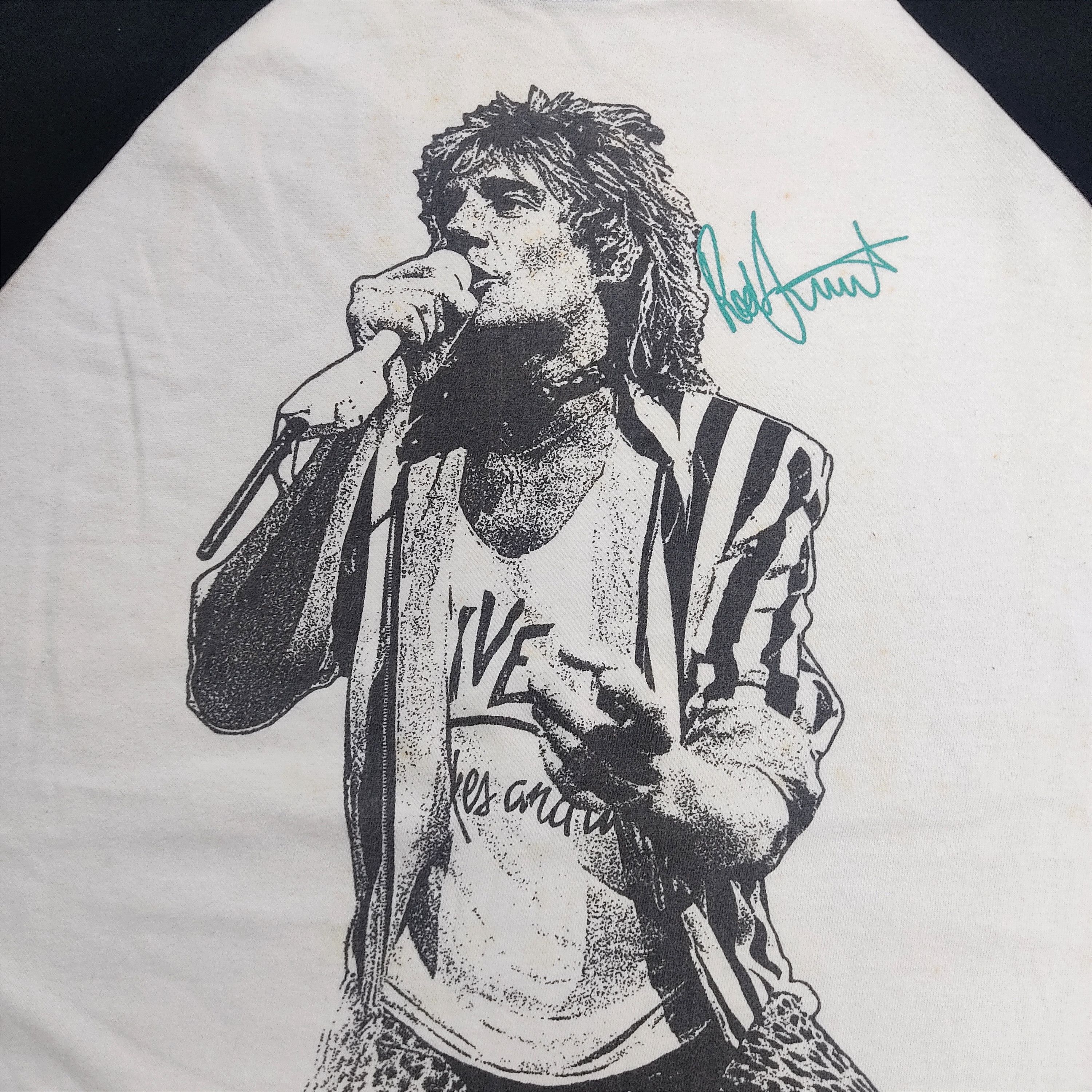 Band Tees Vintage ROD STEWART Live Concert 3-Quarter Sleeves T-shirt Size US XL / EU 56 / 4 - 7 Thumbnail