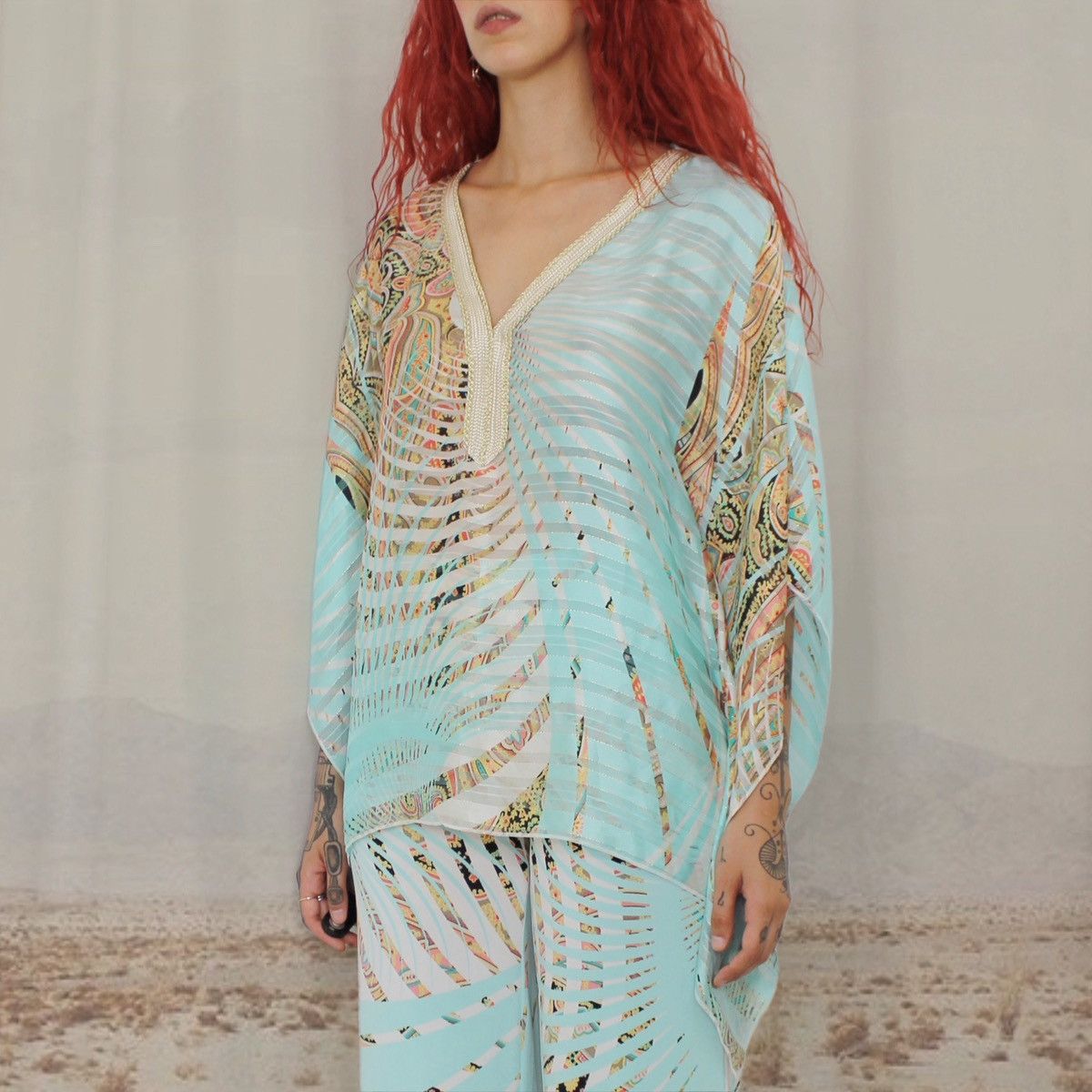 Other 🐠PAISLEY TEAL TOP🐠 Size ONE SIZE - 2 Thumbnail