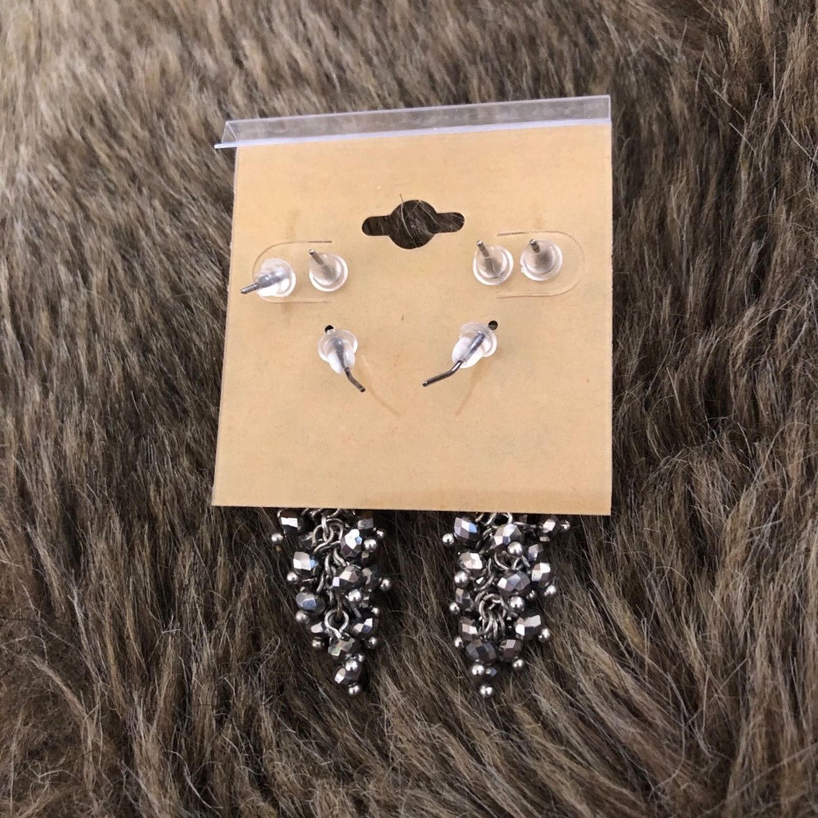 Jewelry Chrome tone set of 3 pierced earrings Size ONE SIZE - 8 Thumbnail